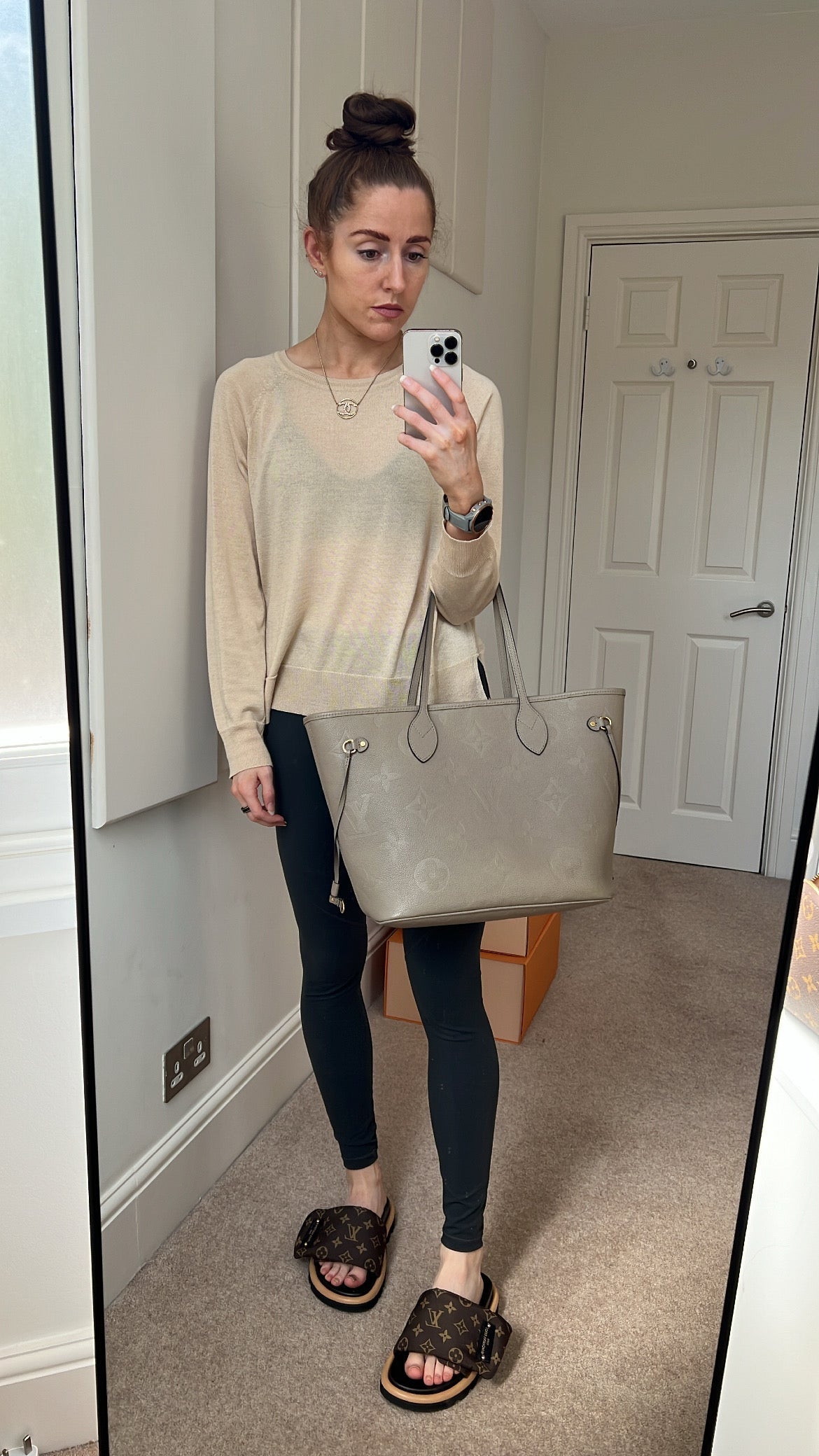 Louis Vuitton Neverfull MM Dune Empreinte (RRP £1,940)