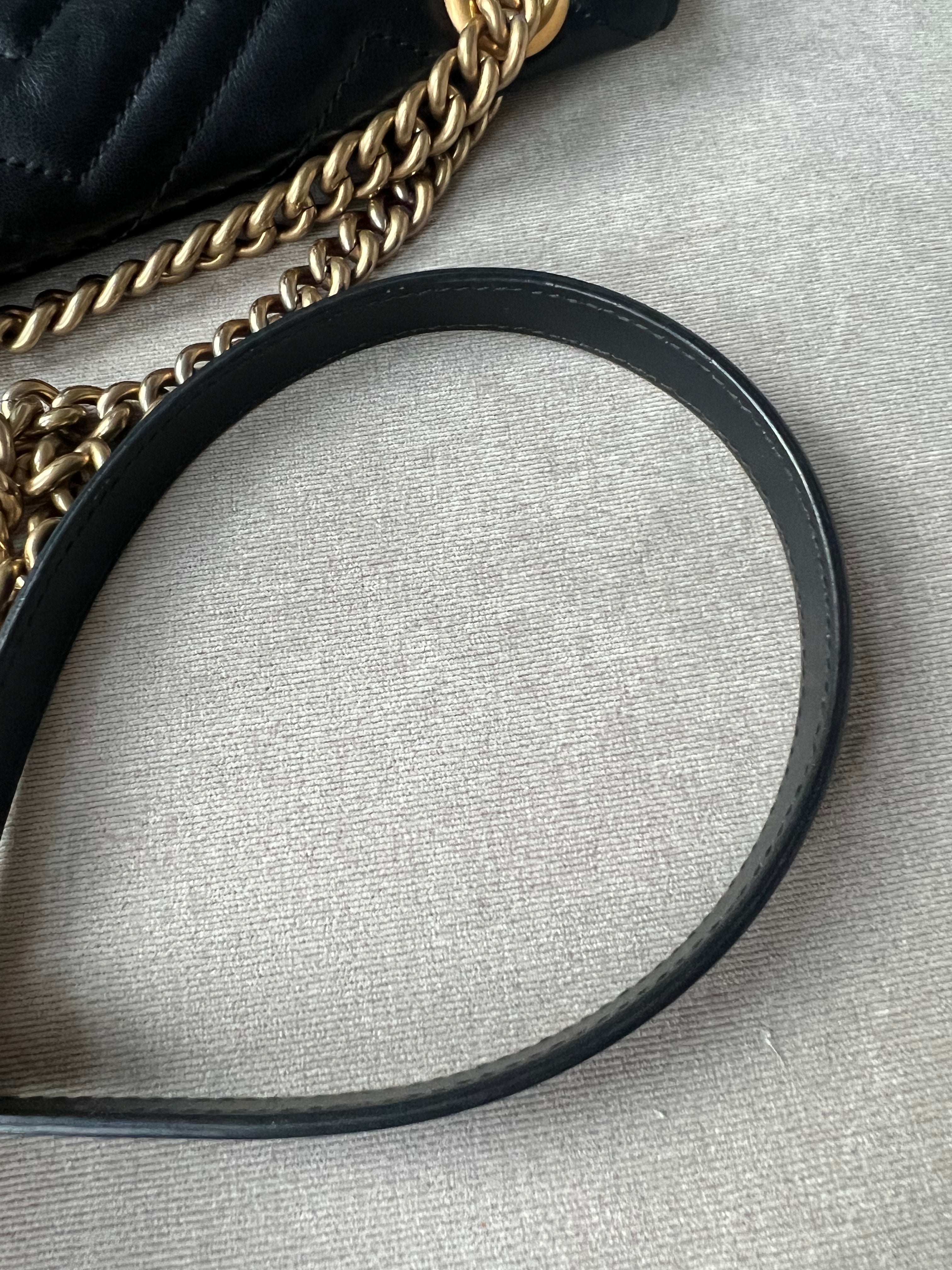Gucci GG Black Marmont Small Shoulder Bag