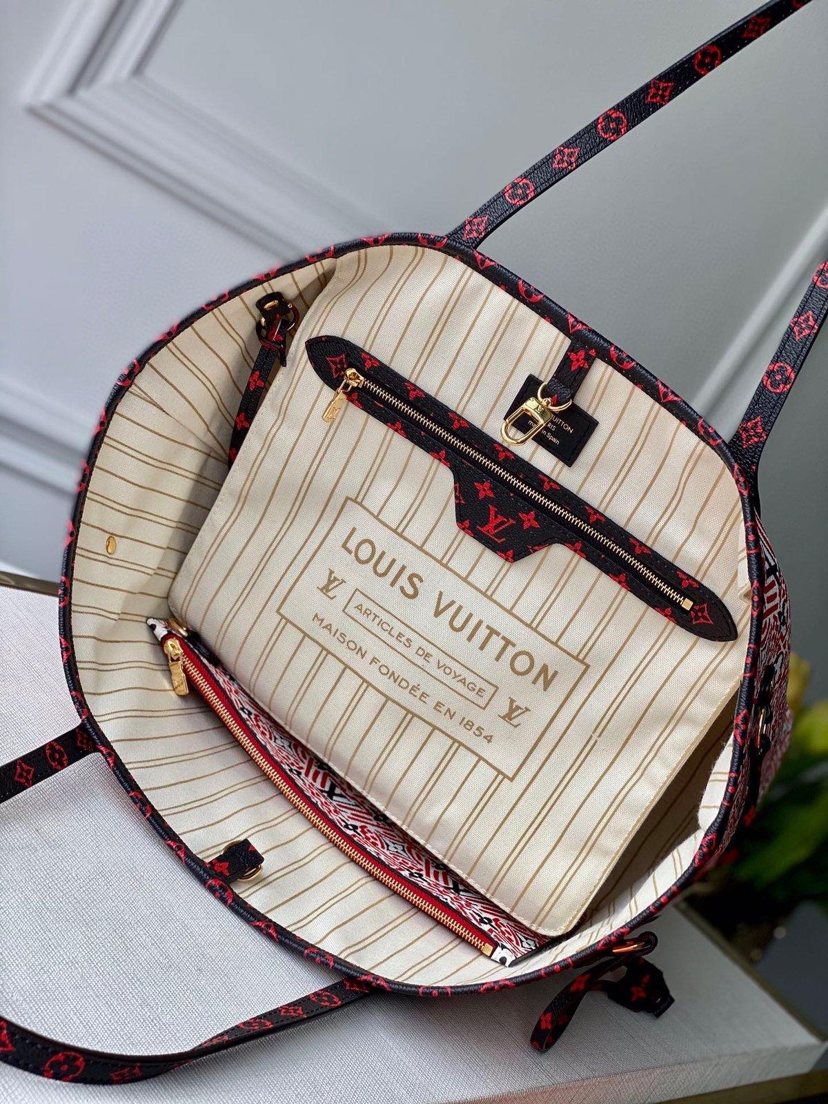 Louis Vuitton Crafty Neverfull MM  Tote Bag