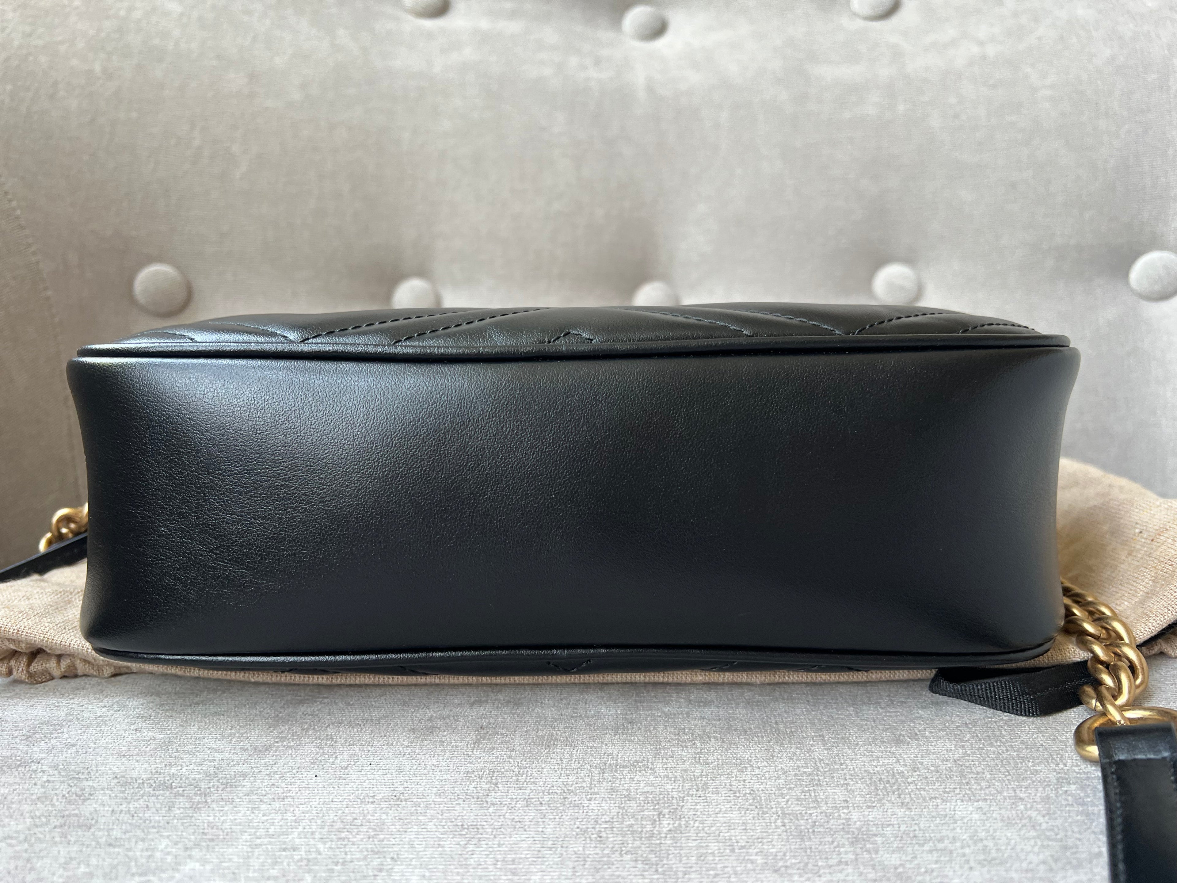 Gucci GG Black Marmont Small Shoulder Bag