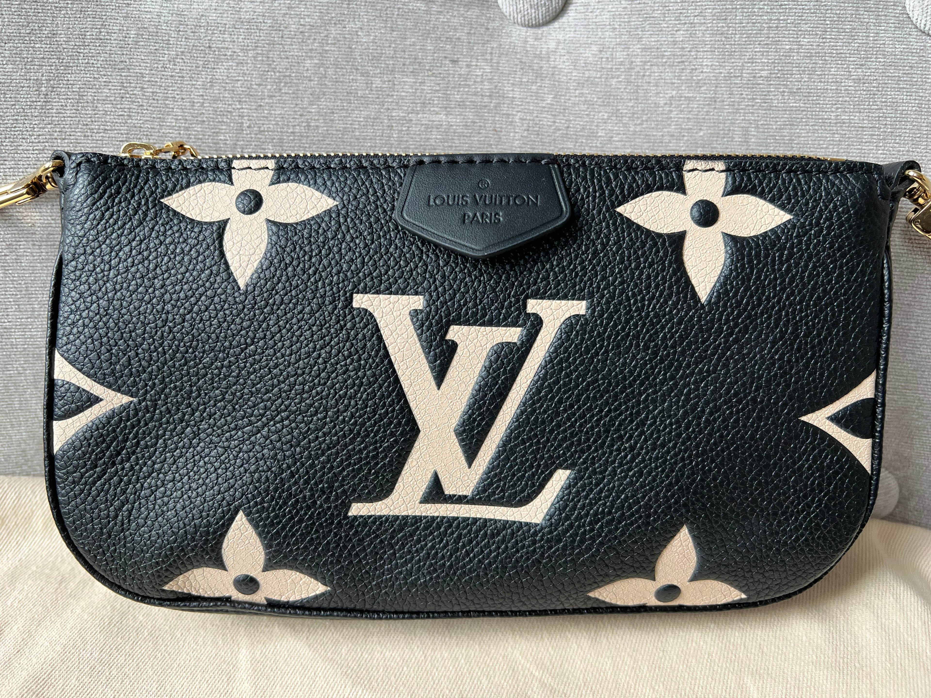 Louis Vuitton Multi Pochette Accessoires Black Beige Empreinte (RRP £2120)