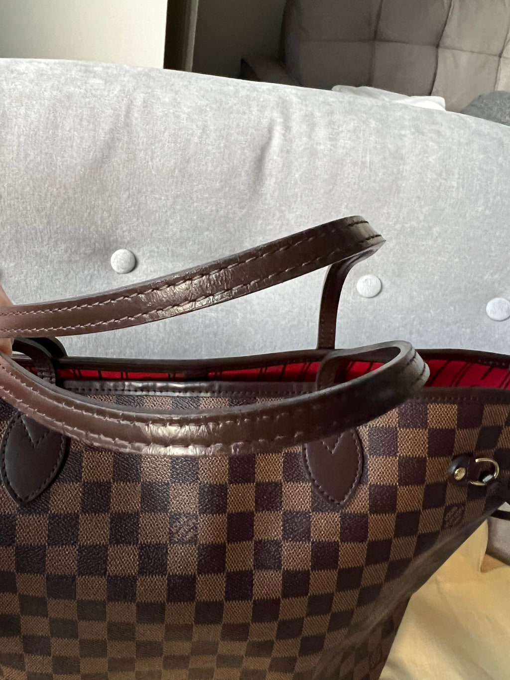Louis Vuitton Neverfull MM Damier Ebene Cherry Interior (RRP £1,410)