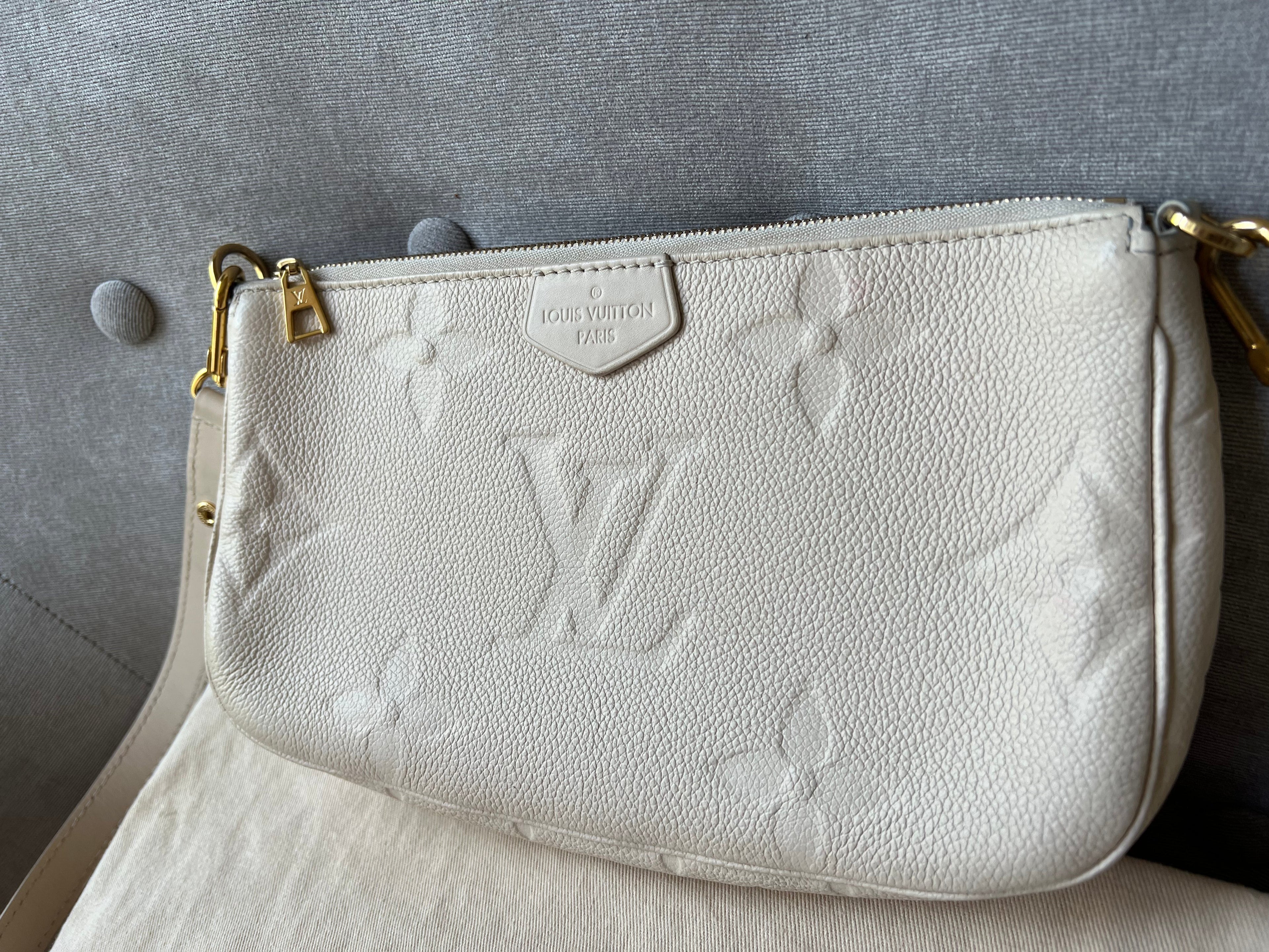 Louis Vuitton Multi Pochette Accessoires Creme Empreinte (RRP £2110)
