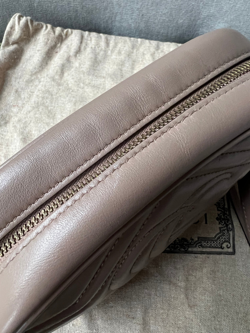 Gucci GG Dusty Pink Marmont Mini Shoulder Bag (RRP £1,160)