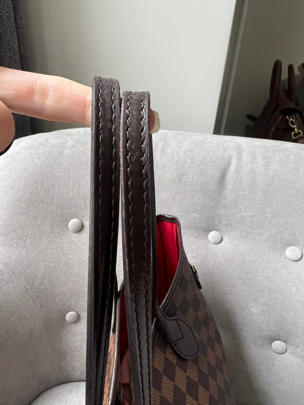 Louis Vuitton Neverfull MM Damier Ebene Cherry Interior (RRP £1,410)