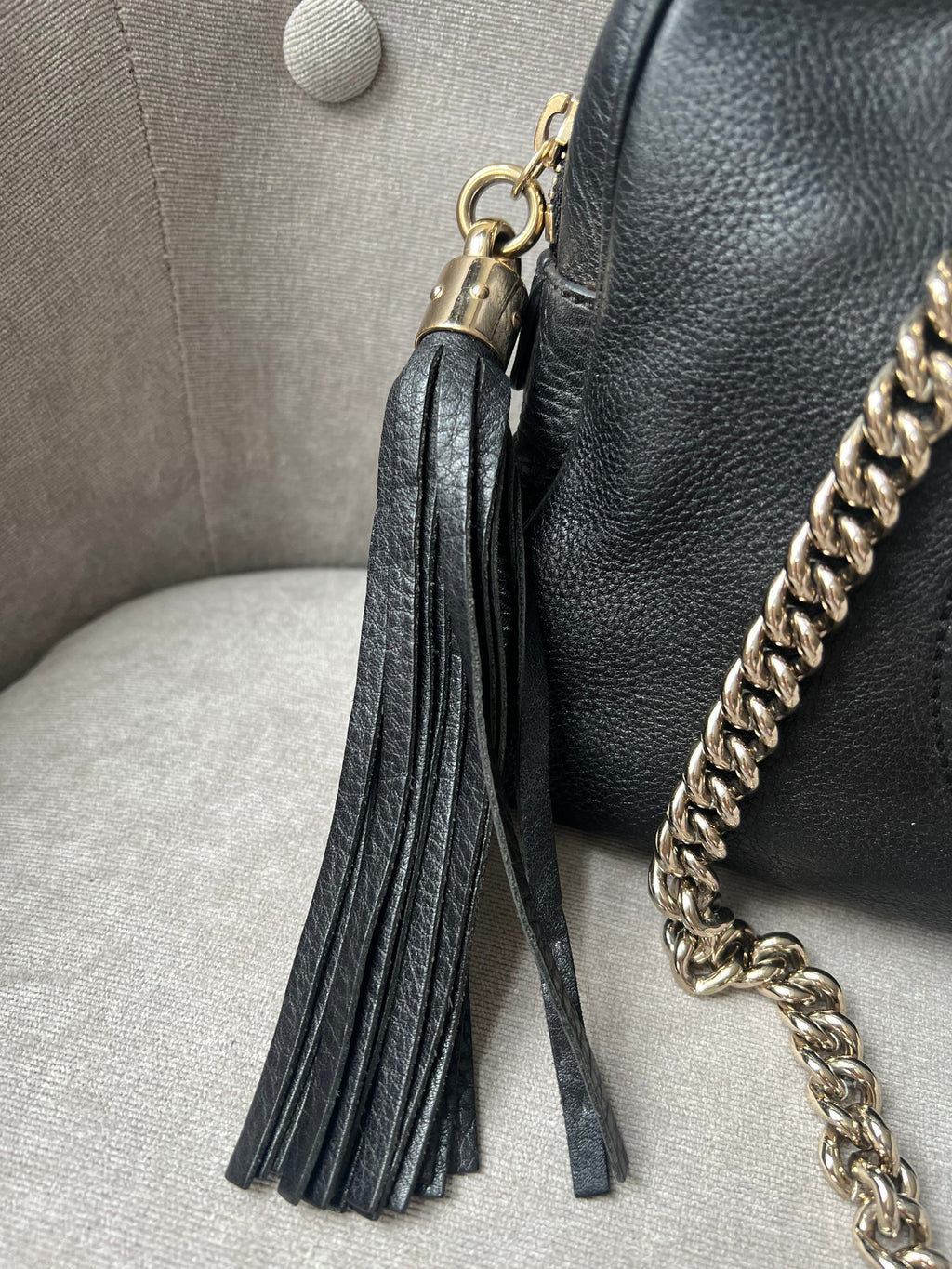 Gucci Black Small Soho Chain Tote