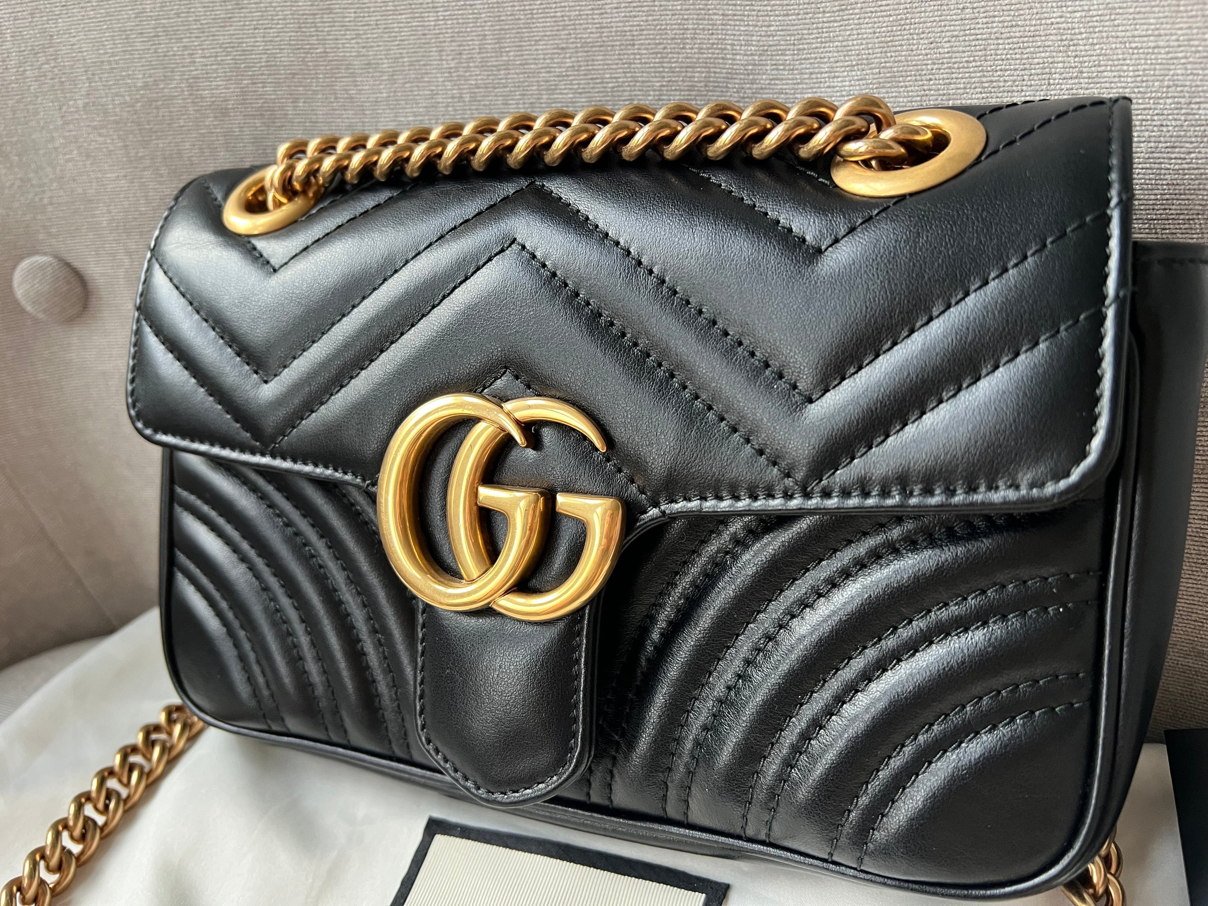 Gucci GG Black Marmont Mini Shoulder Bag