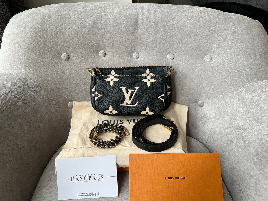 Louis Vuitton Multi Pochette Accessoires Black Beige Empreinte (RRP £2120)