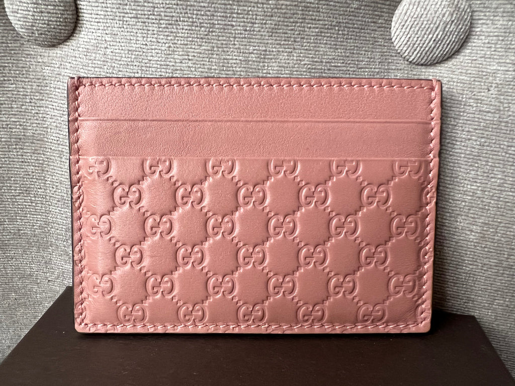 Gucci Pale Pink Guccissima Card Holder (RRP £225)