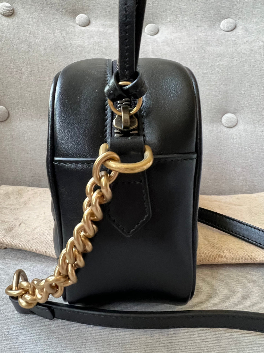 Gucci GG Black Marmont Small Shoulder Bag