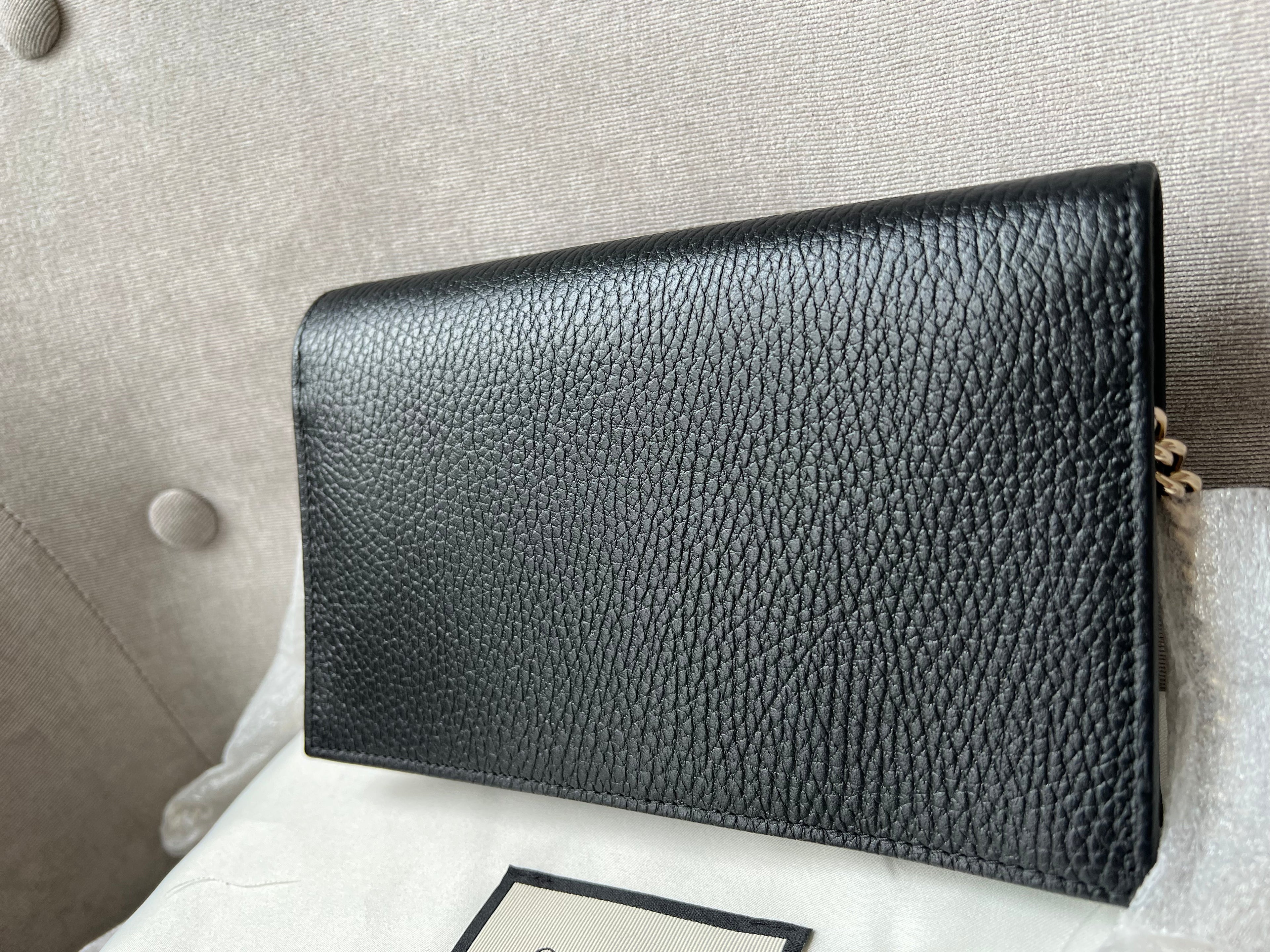 Gucci Black Interlocking Chain Wallet