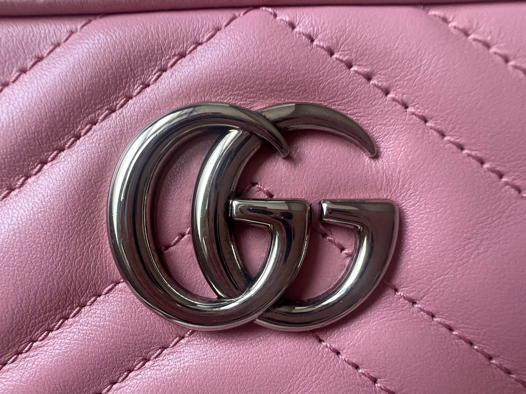 Gucci GG Pale Pink Marmont Mini Shoulder Bag (RRP £1,160)