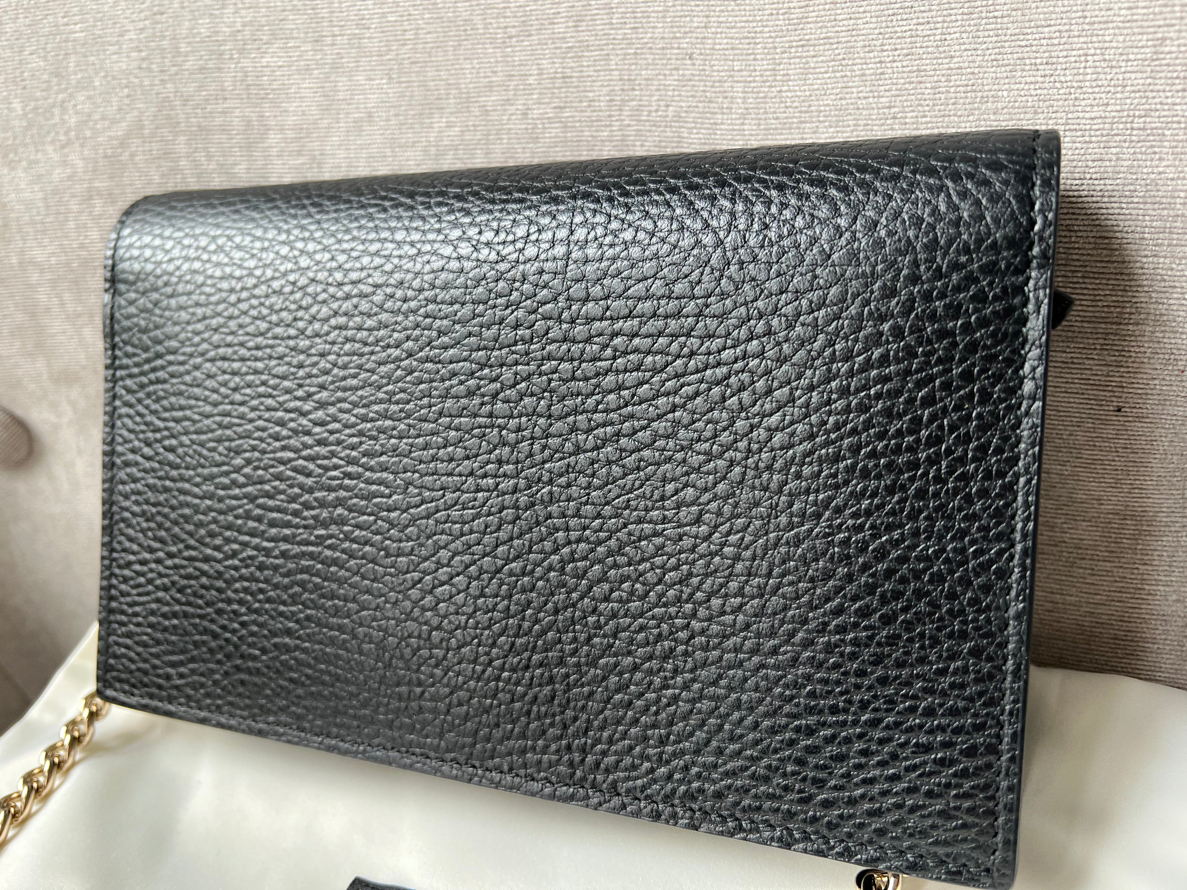 Gucci Black Interlocking Chain Wallet