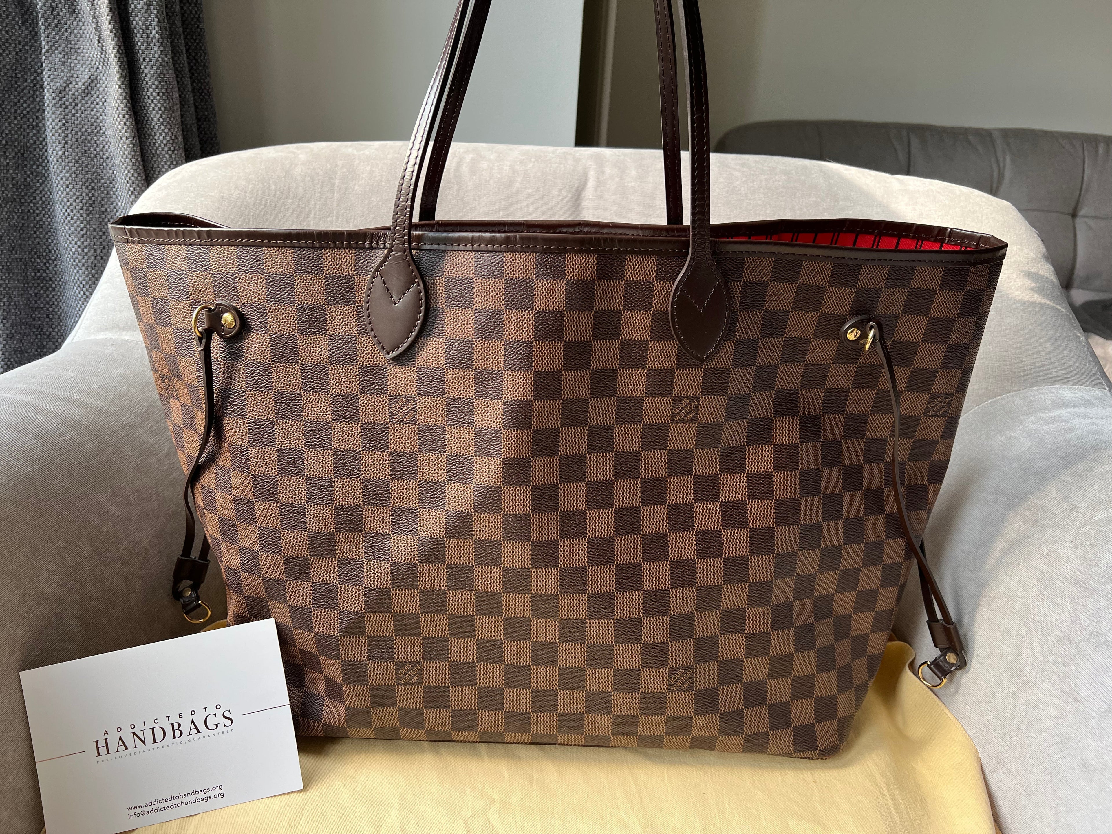 Louis Vuitton Neverfull GM Damier Ebene Cherry Interior (RRP £1,450)