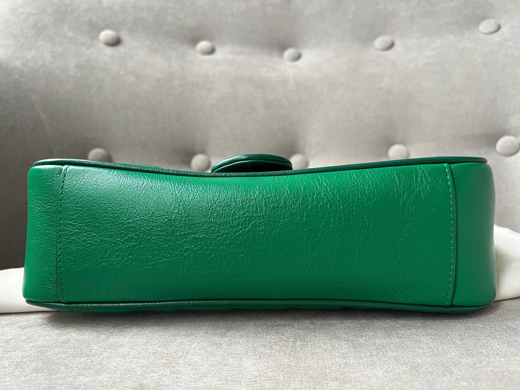 Gucci GG Green Torchon Marmont Small Shoulder Bag