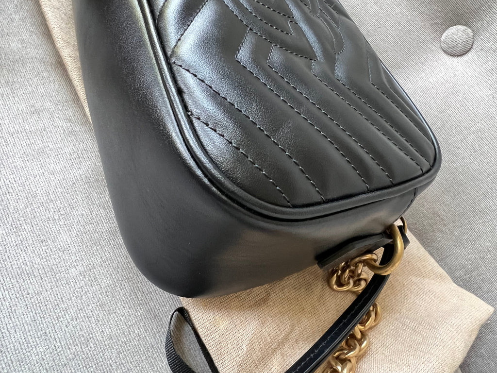Gucci GG Black Marmont Small Shoulder Bag