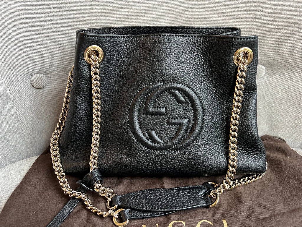 Gucci Black Mini Soho Chain Tote