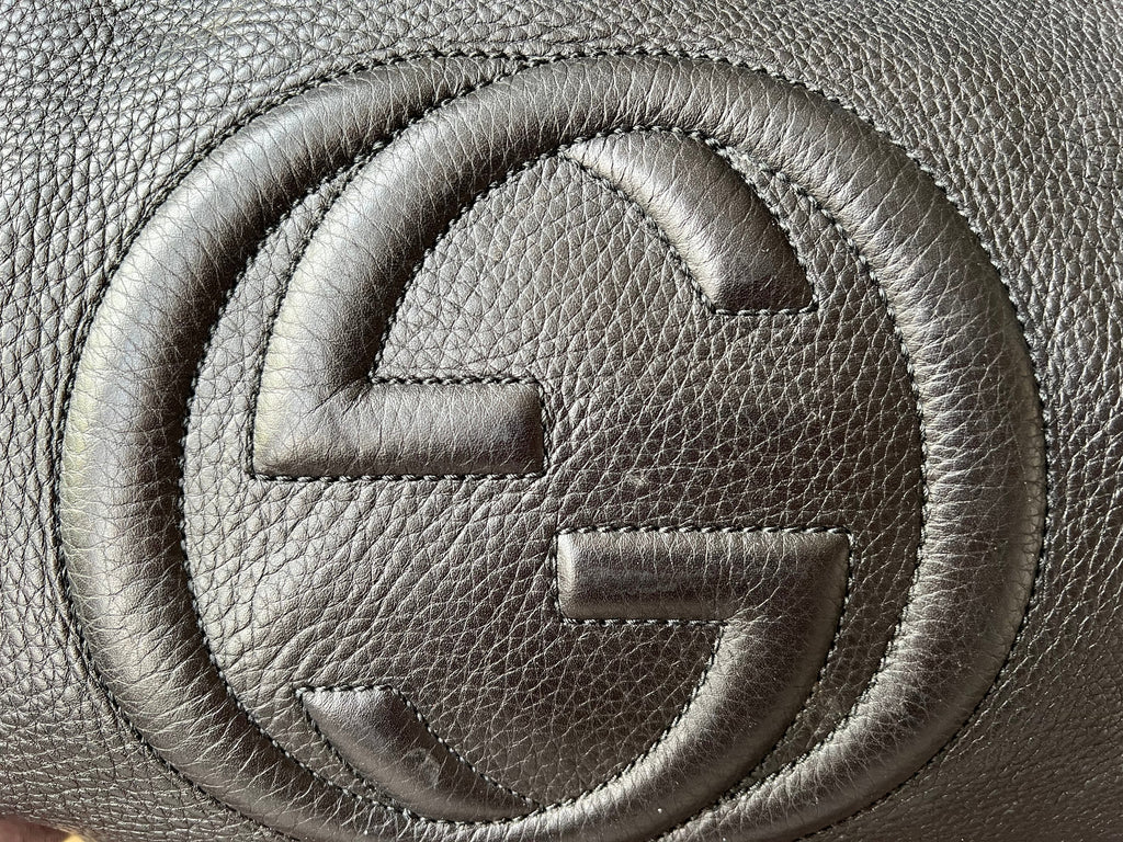 Gucci Soho Large Hobo in Black Pebbled Calfskin