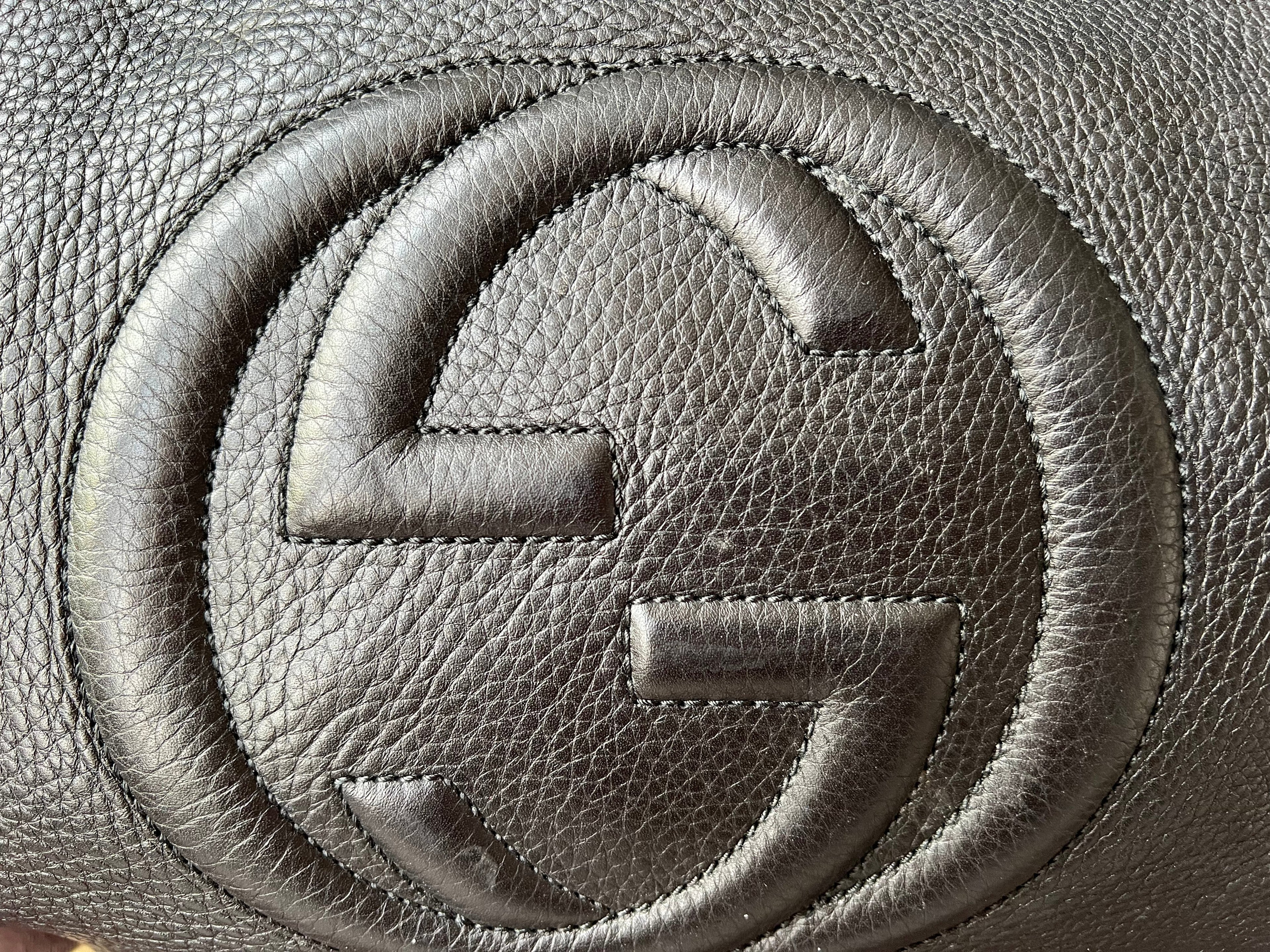 Gucci Soho Large Hobo in Black Pebbled Calfskin