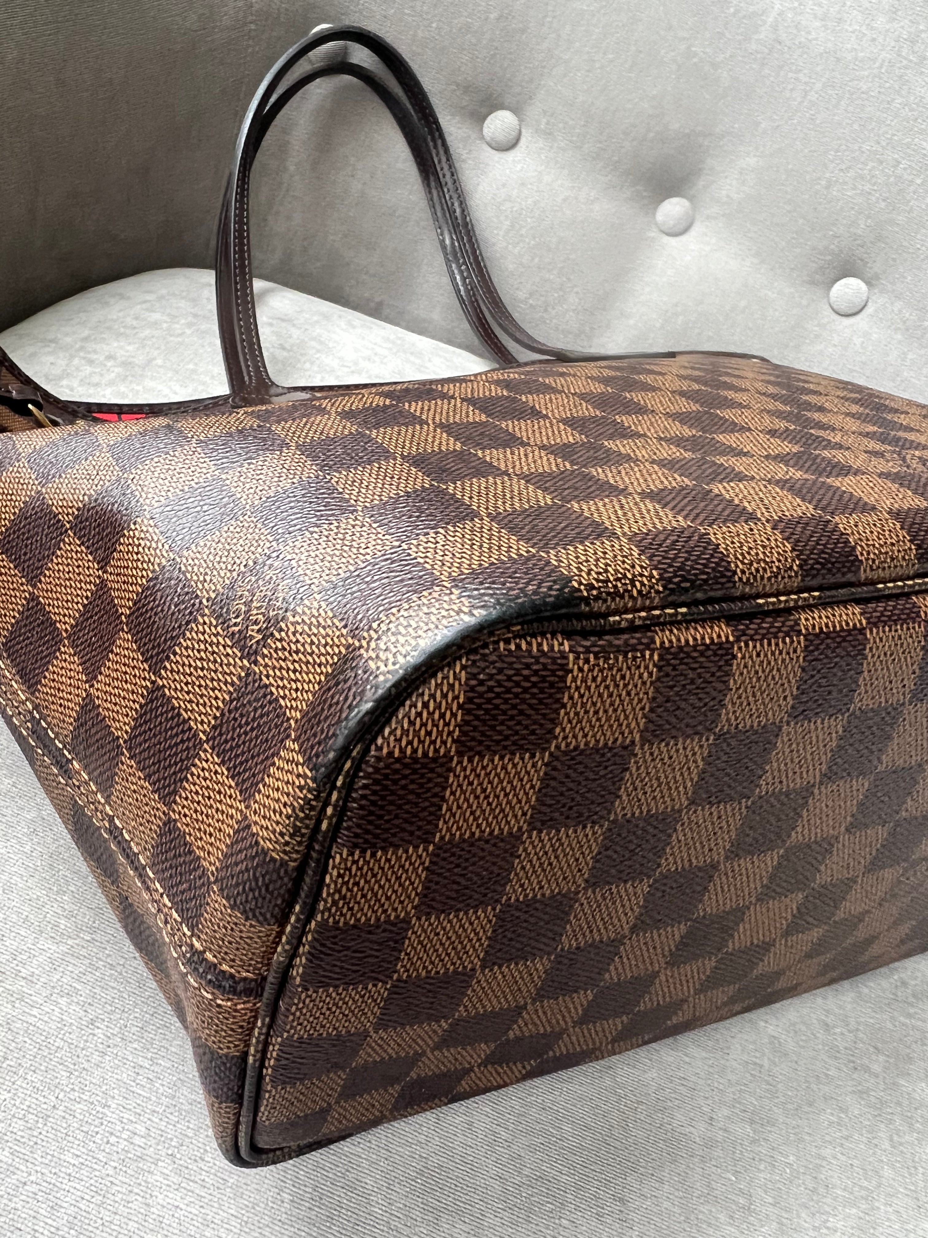 Louis Vuitton Neverfull MM Damier Ebene Cherry Interior (RRP £1,410)