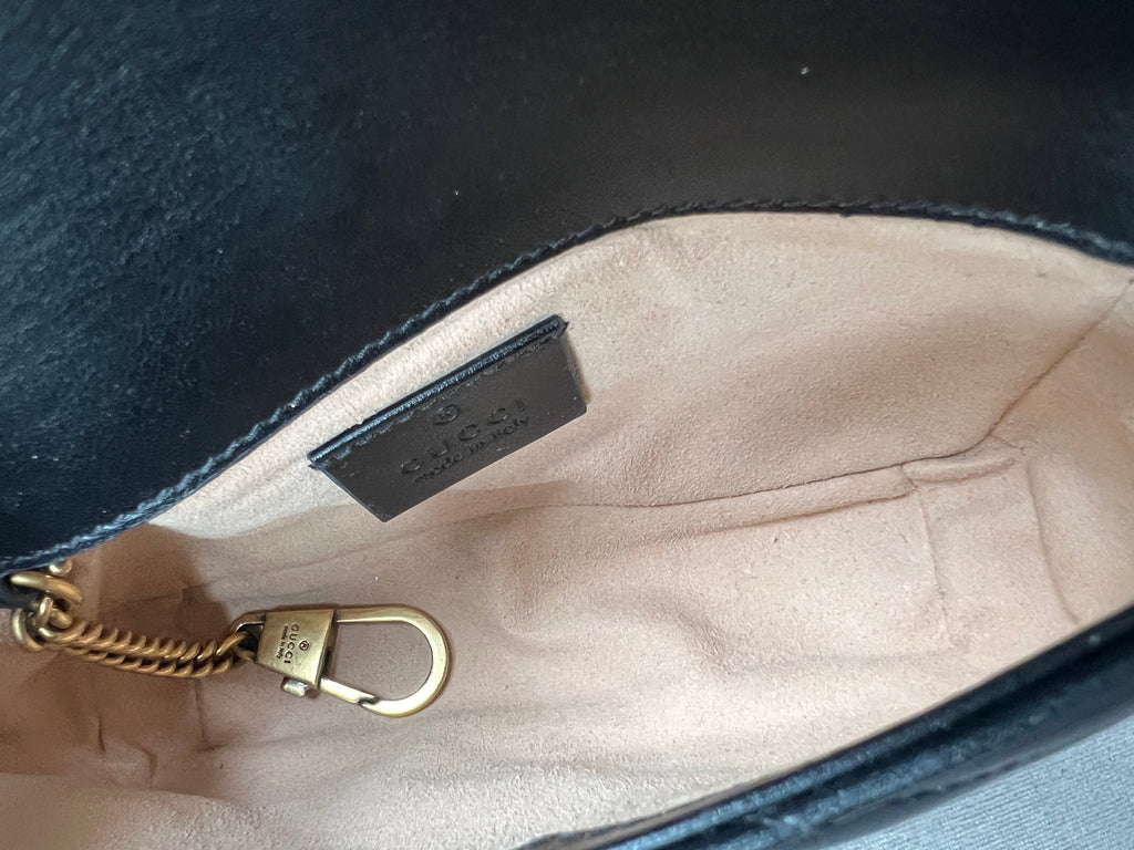 Gucci GG Black Marmont Super Mini Shoulder Bag