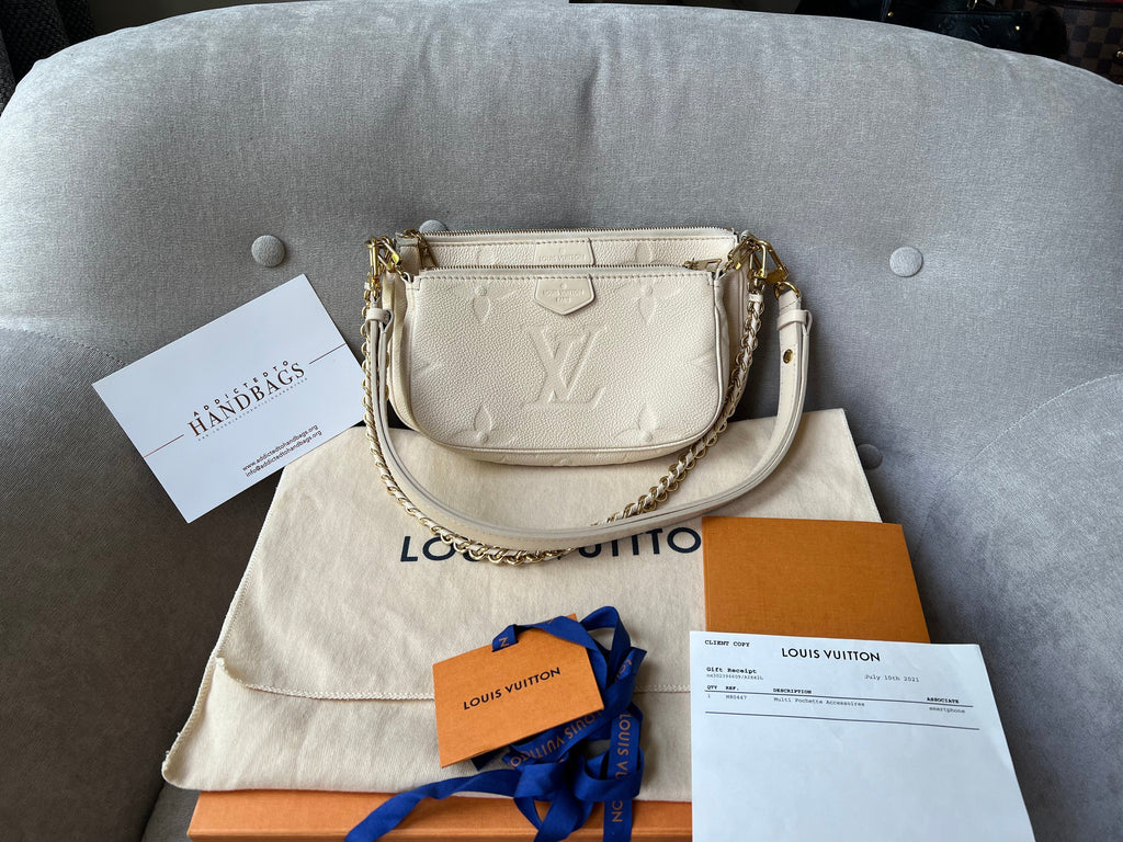 Louis Vuitton Multi Pochette Accessoires Creme Empreinte (RRP £2110)