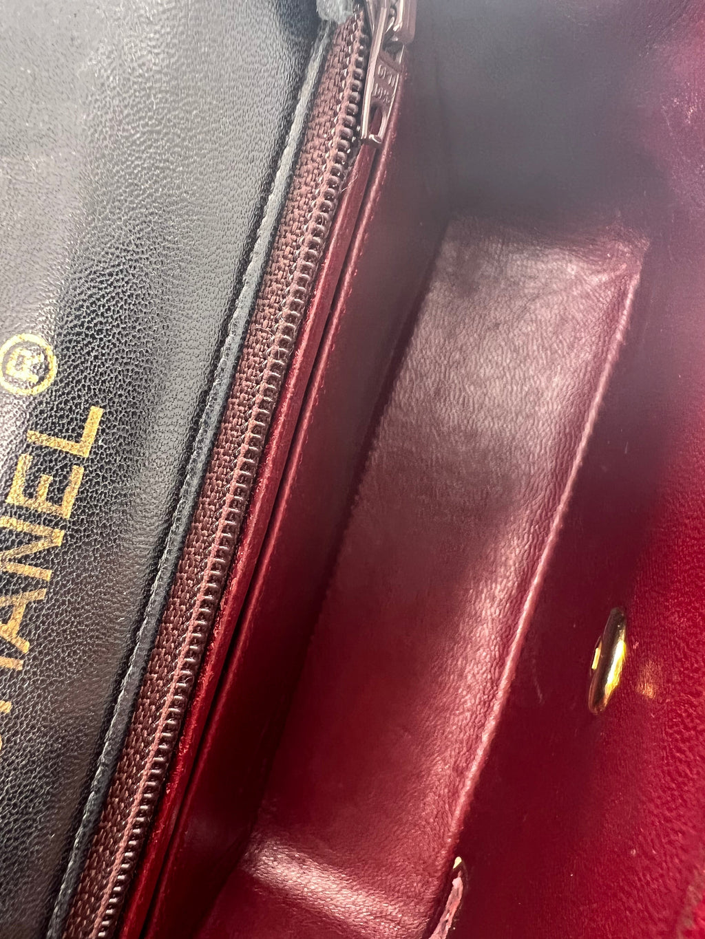 Chanel Vintage Black Mini Square Bag in Lambskin Leather with 24k Gold Hardware