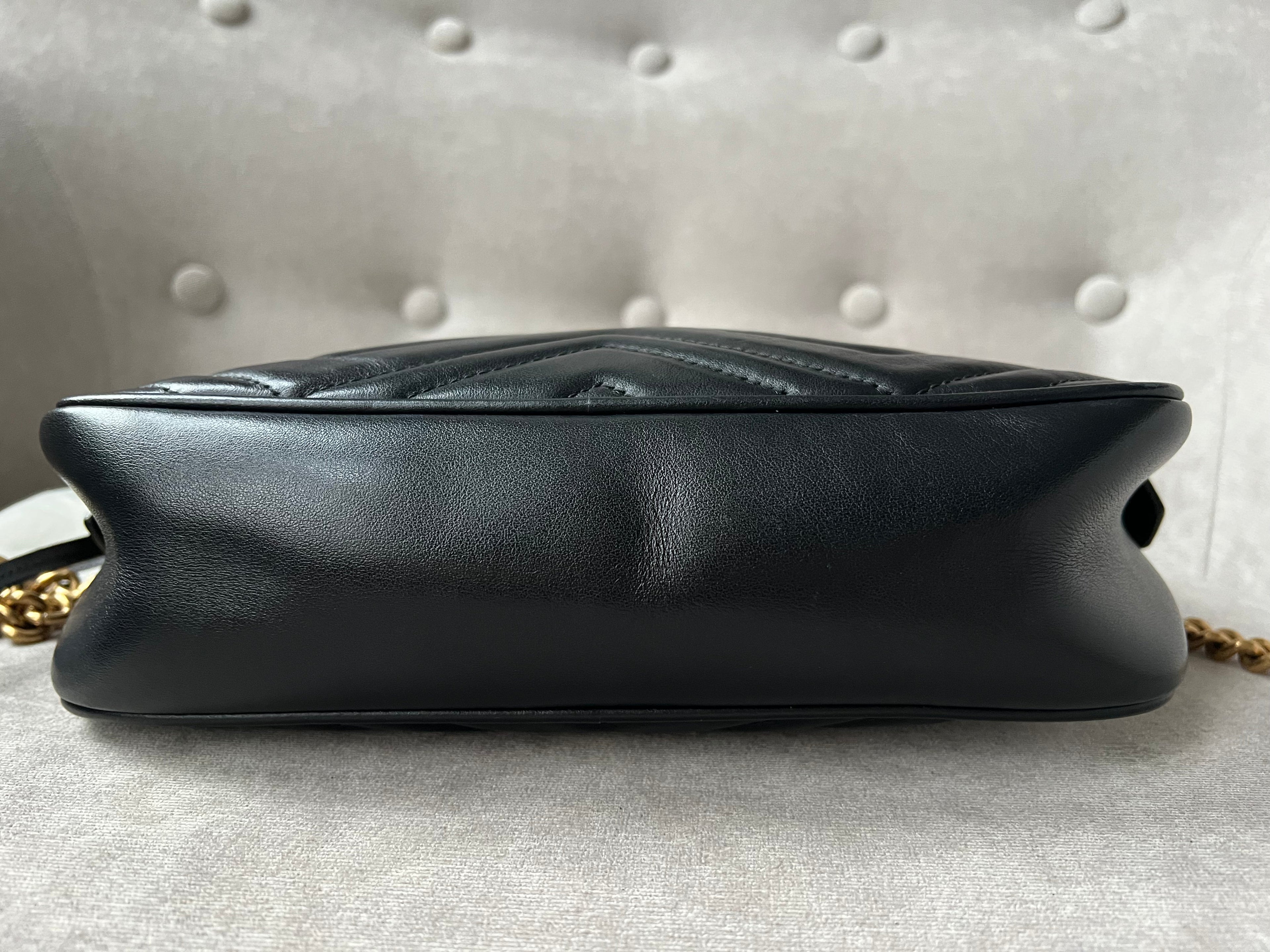 Gucci GG Black Marmont Small Shoulder Bag