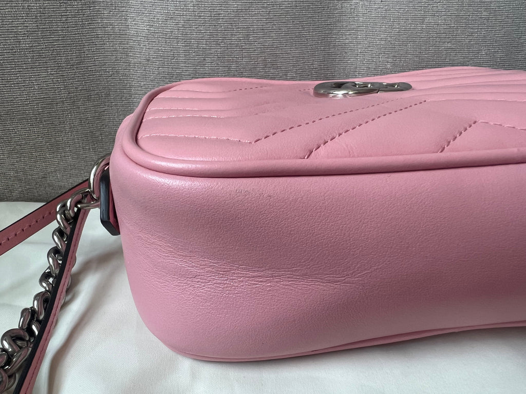 Gucci GG Pale Pink Marmont Mini Shoulder Bag (RRP £1,160)