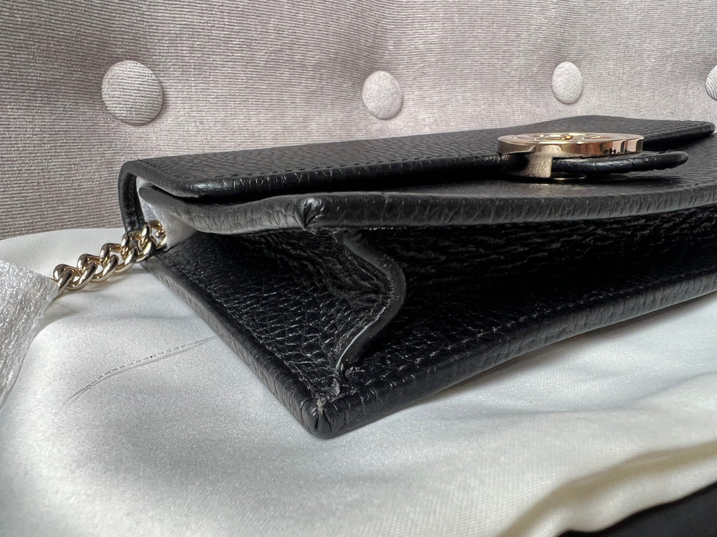 Gucci Black Interlocking Chain Wallet