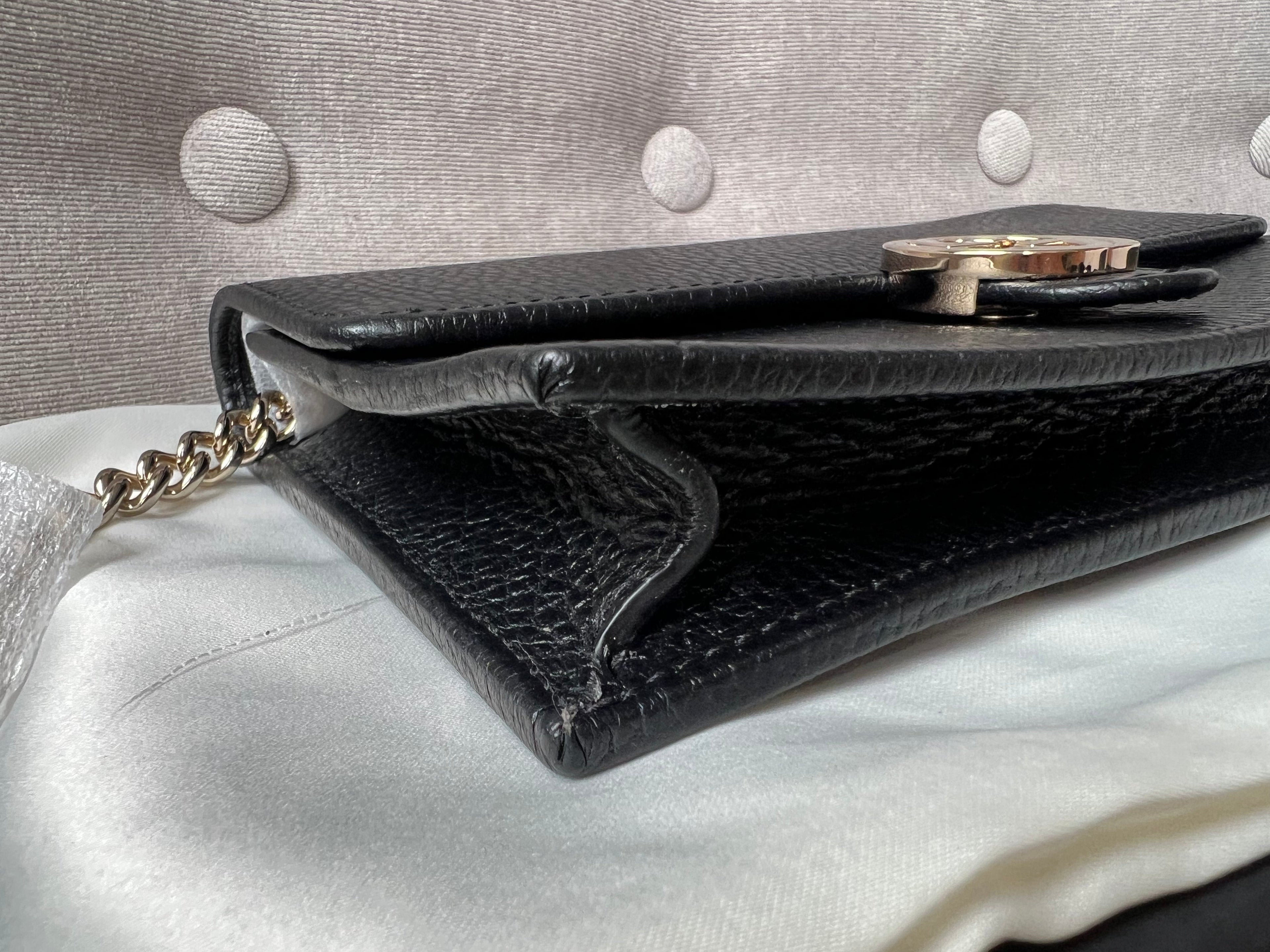 Gucci Black Interlocking Chain Wallet