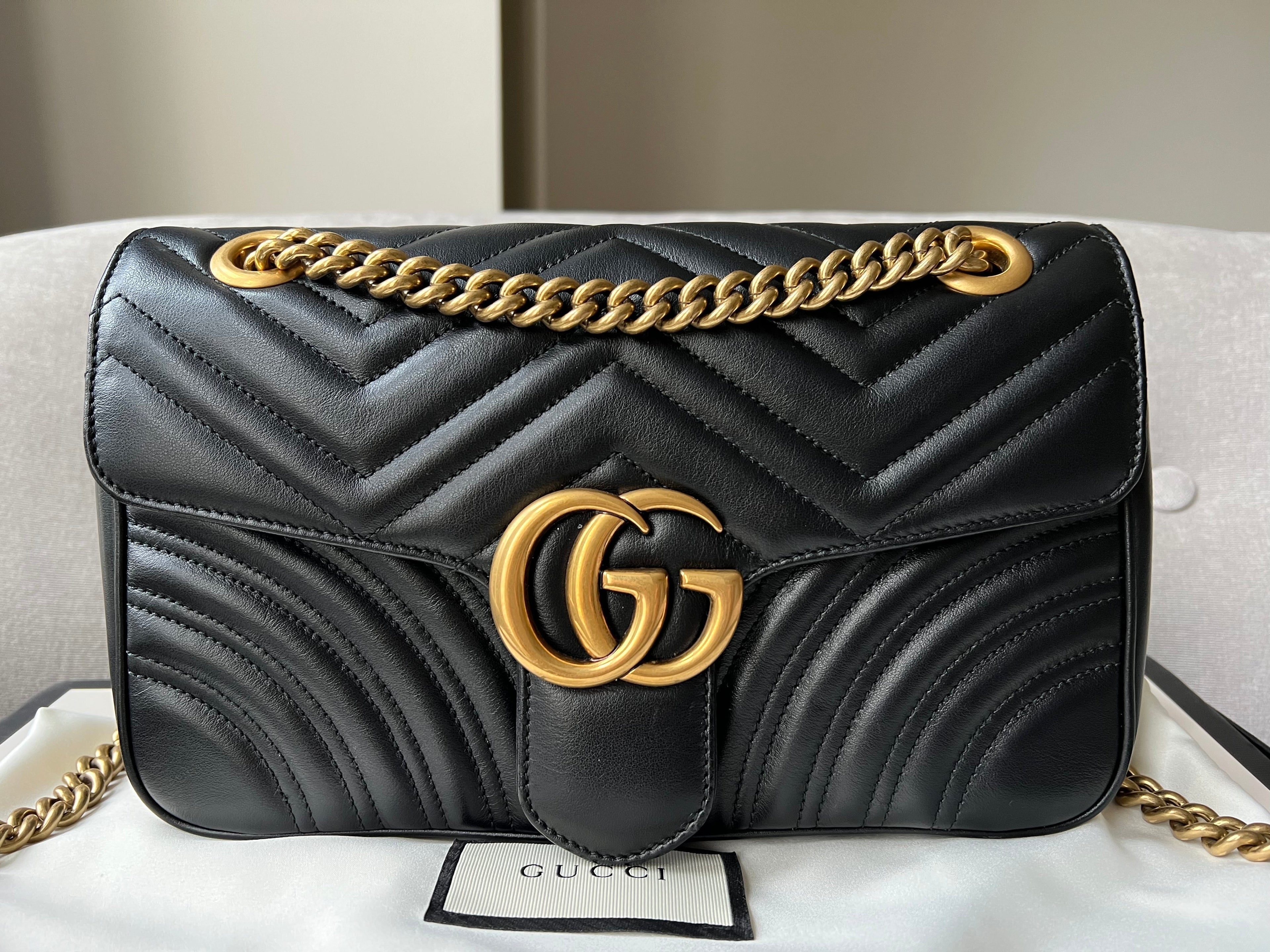 Gucci GG Black Marmont Small Shoulder Bag (RRP £1800)
