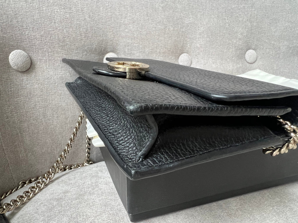Gucci Black Interlocking Chain Wallet