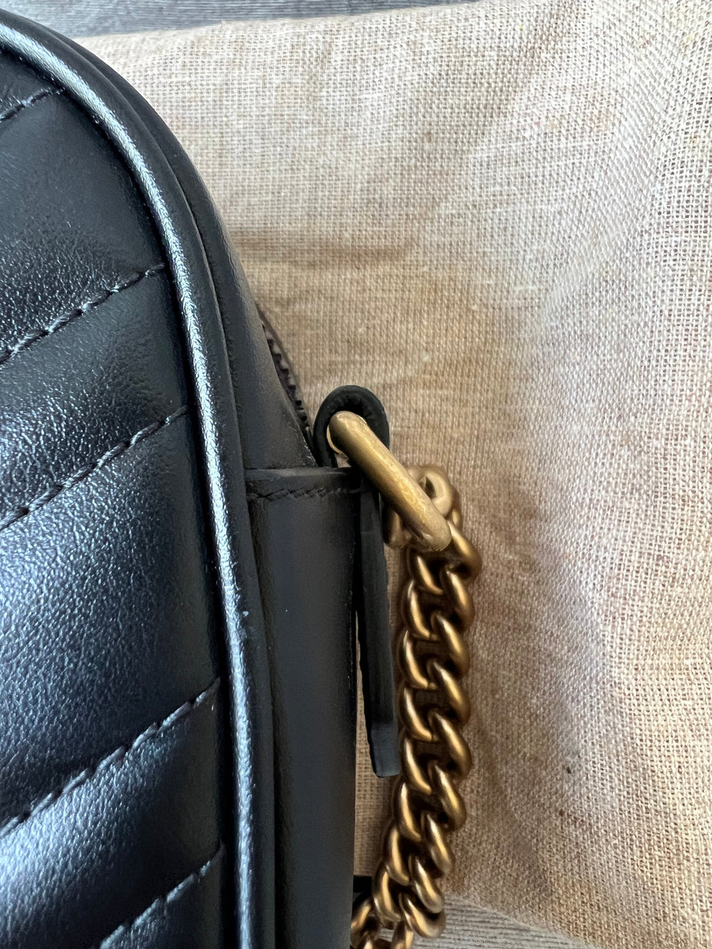 Gucci GG Black Marmont Small Shoulder Bag