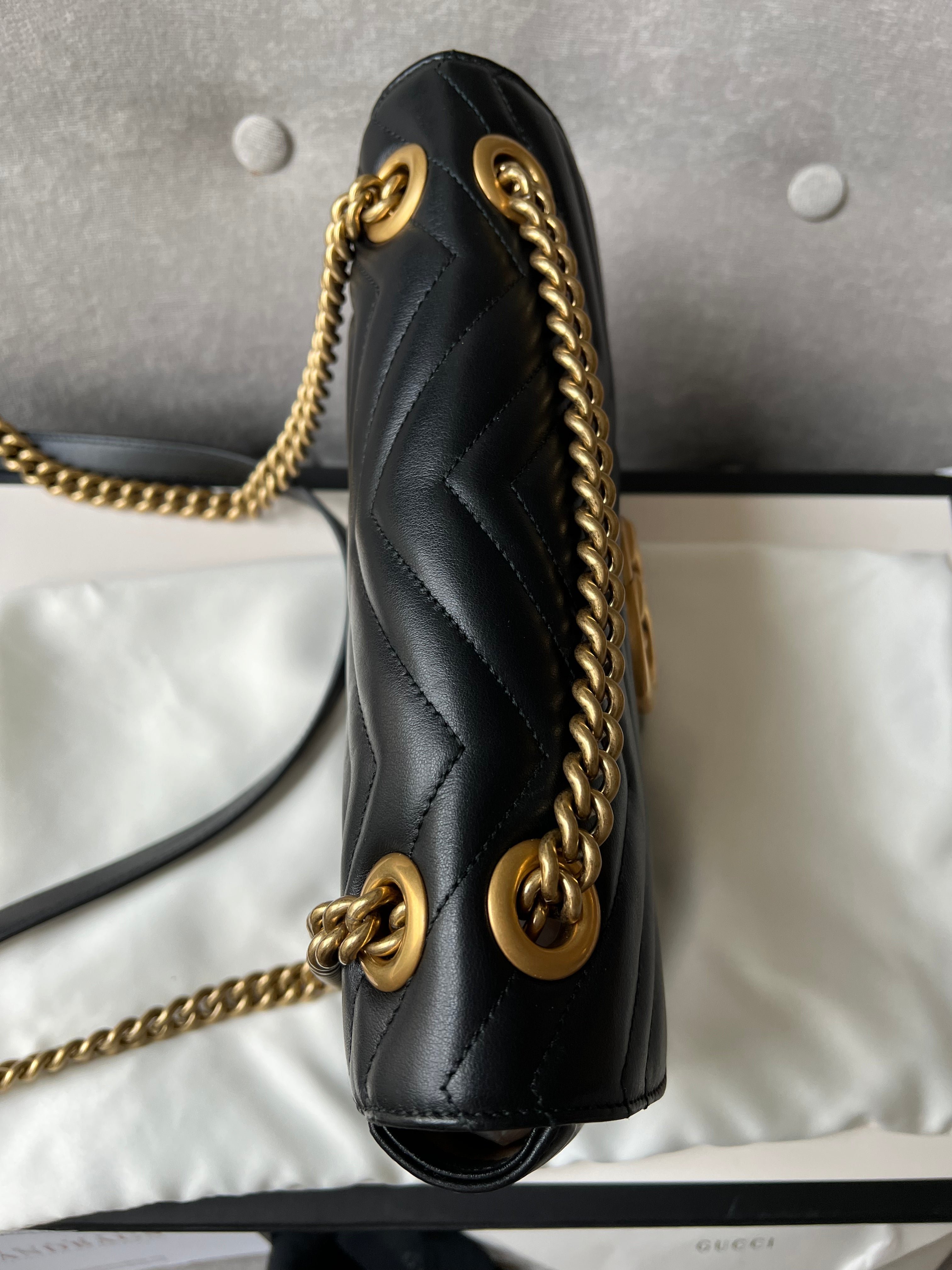 Gucci GG Black Marmont Small Shoulder Bag (RRP £1800)