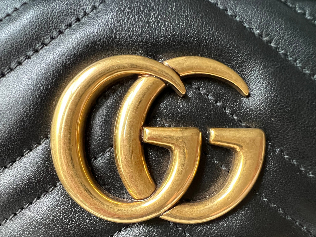 Gucci GG Black Marmont Small Shoulder Bag