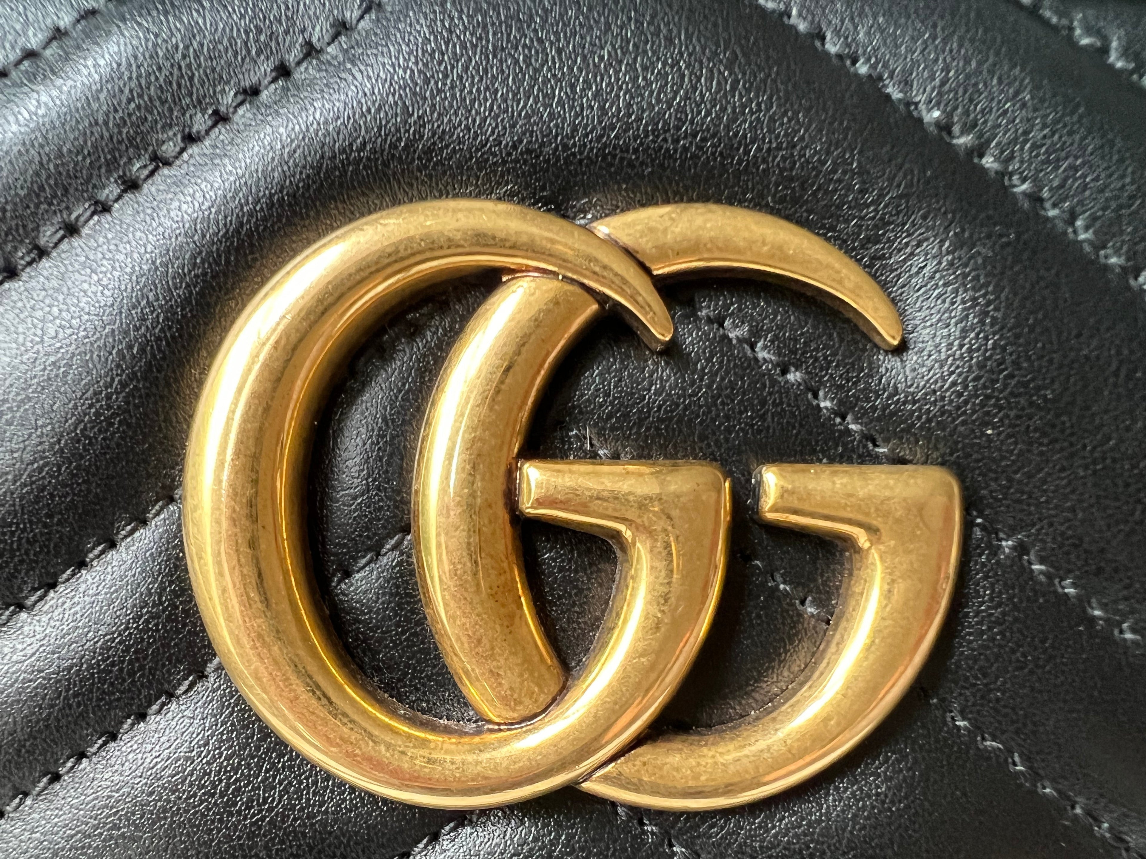 Gucci GG Black Marmont Small Shoulder Bag