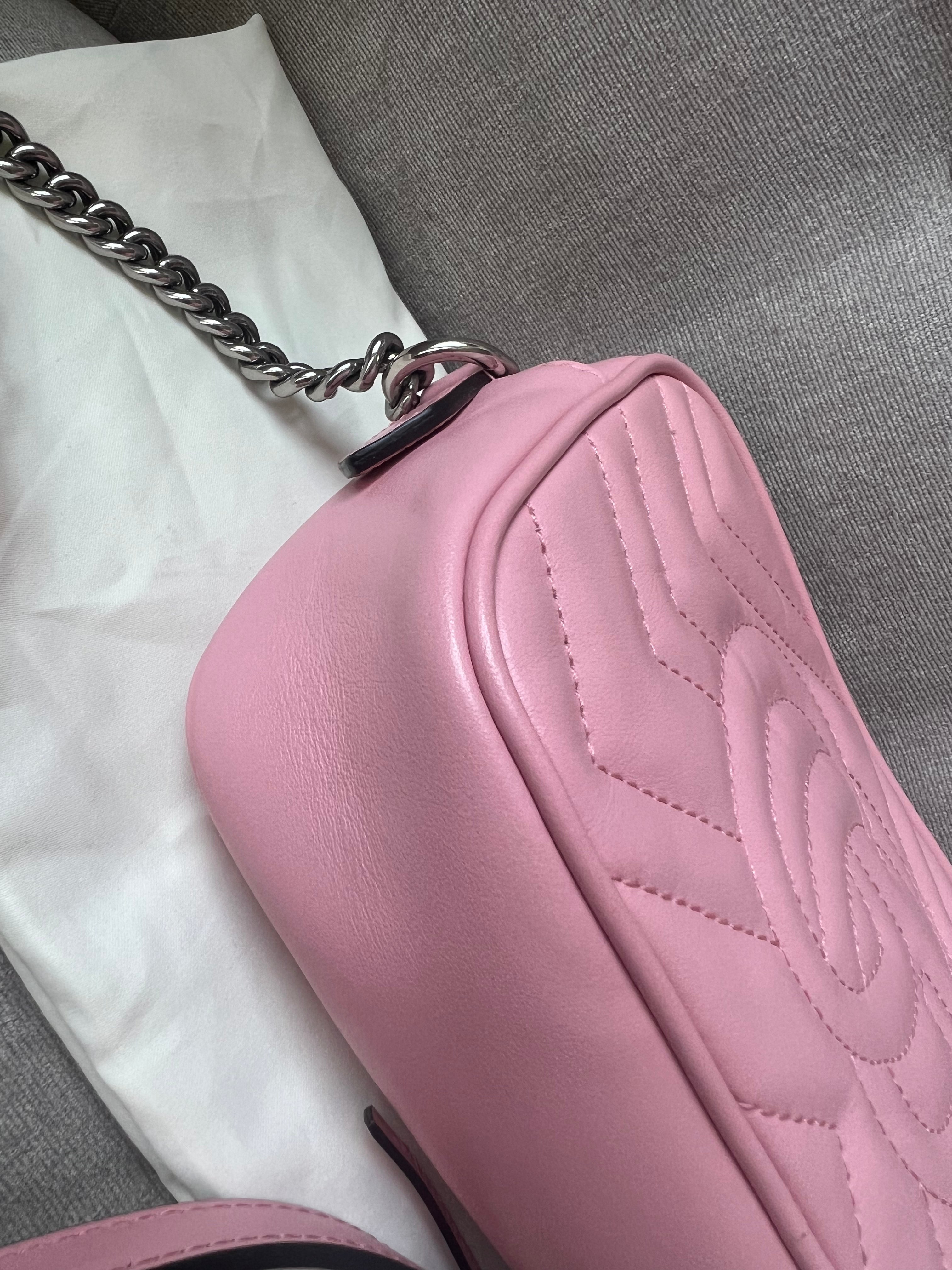 Gucci GG Pale Pink Marmont Mini Shoulder Bag (RRP £1,160)