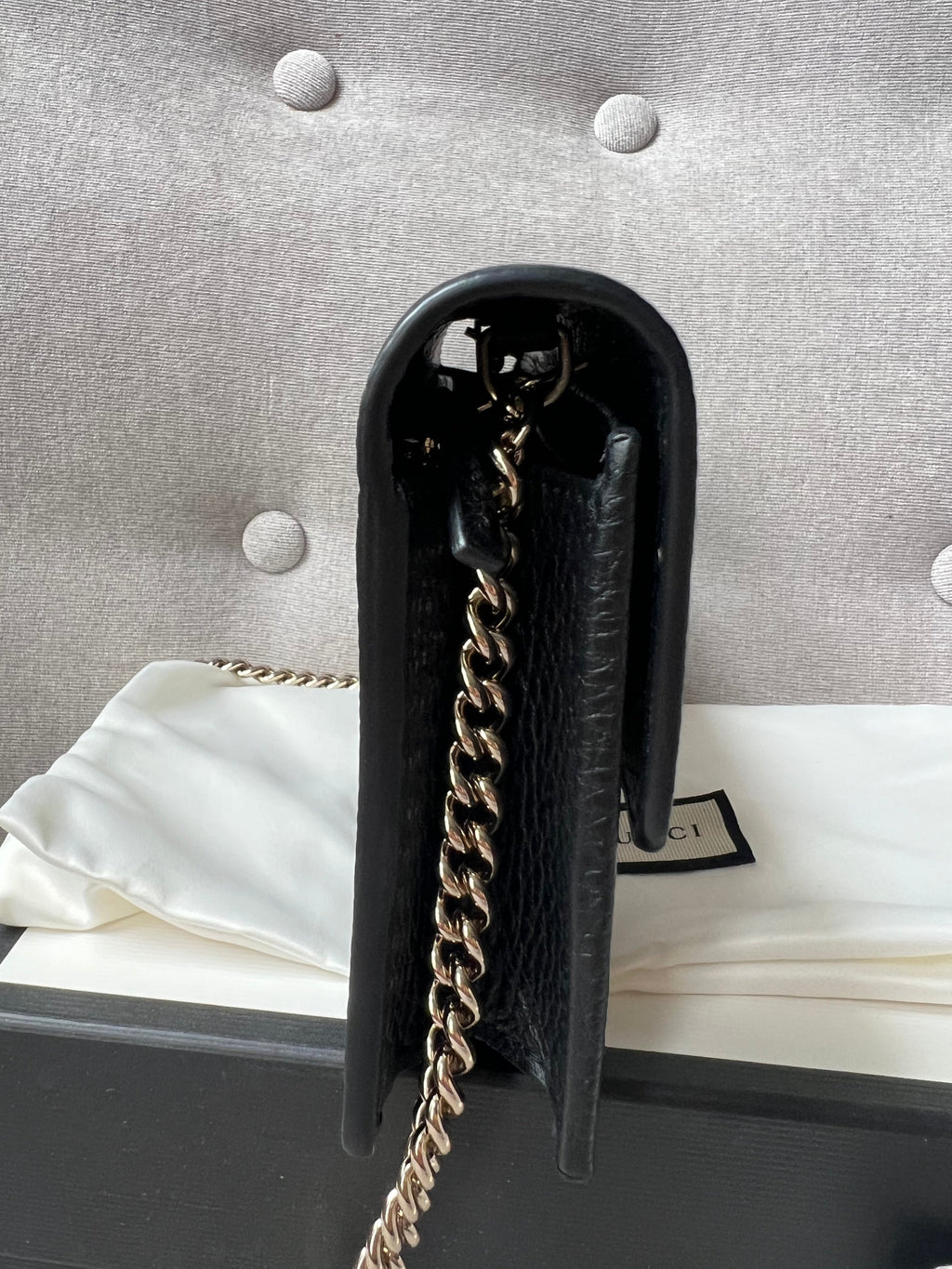 Gucci Black Interlocking Chain Wallet