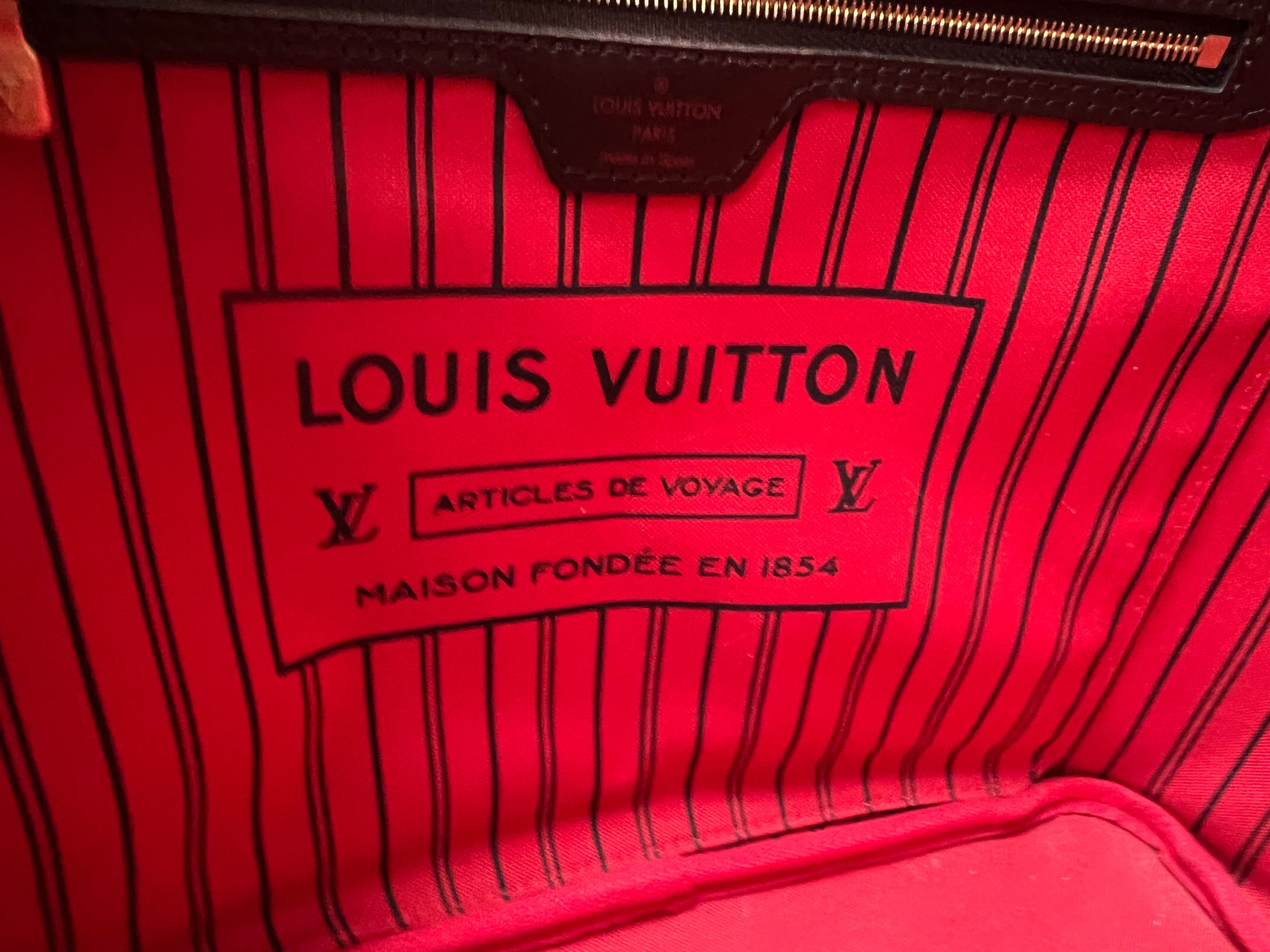 Louis Vuitton Neverfull MM Damier Ebene Cherry Interior (RRP £1,410)