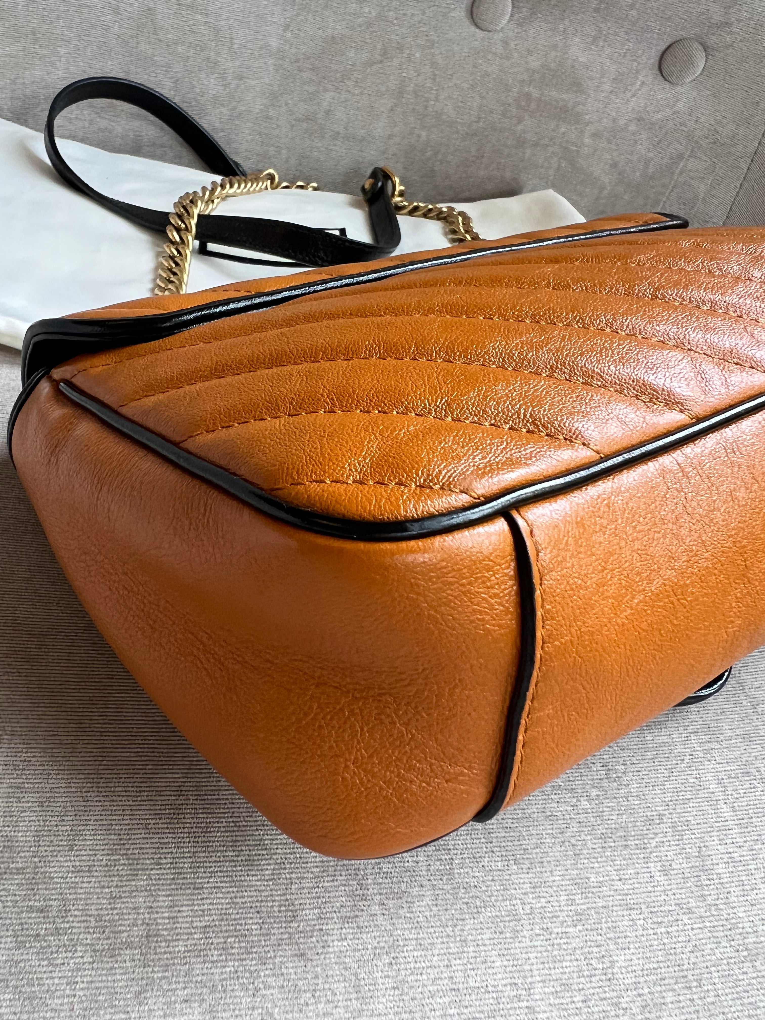 Gucci GG Torchon Tan Marmont Small Shoulder Bag