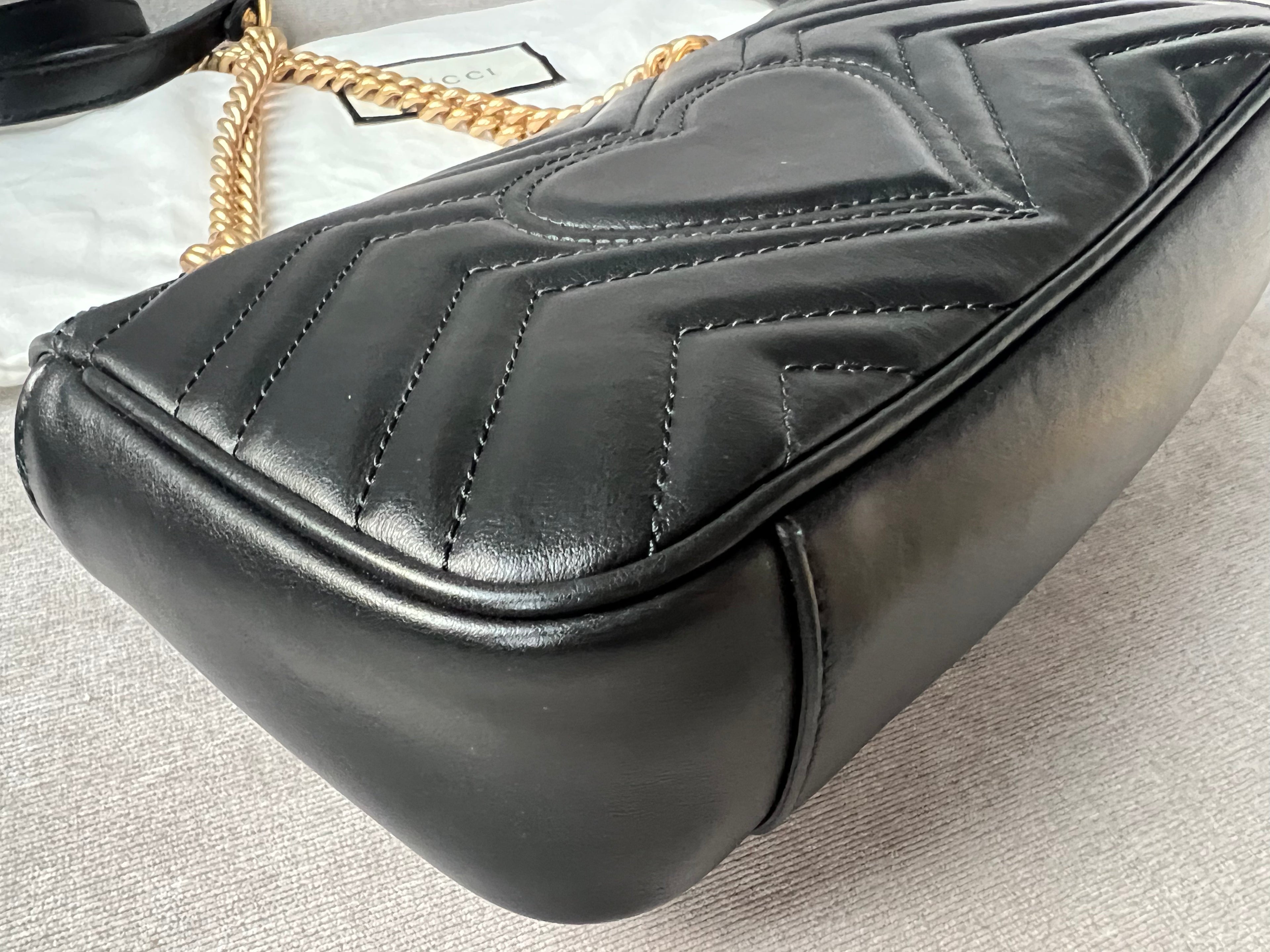Gucci GG Black Marmont Mini Shoulder Bag