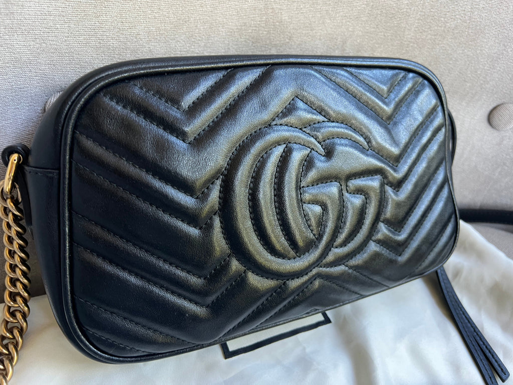 Gucci GG Black Marmont Small Shoulder Bag