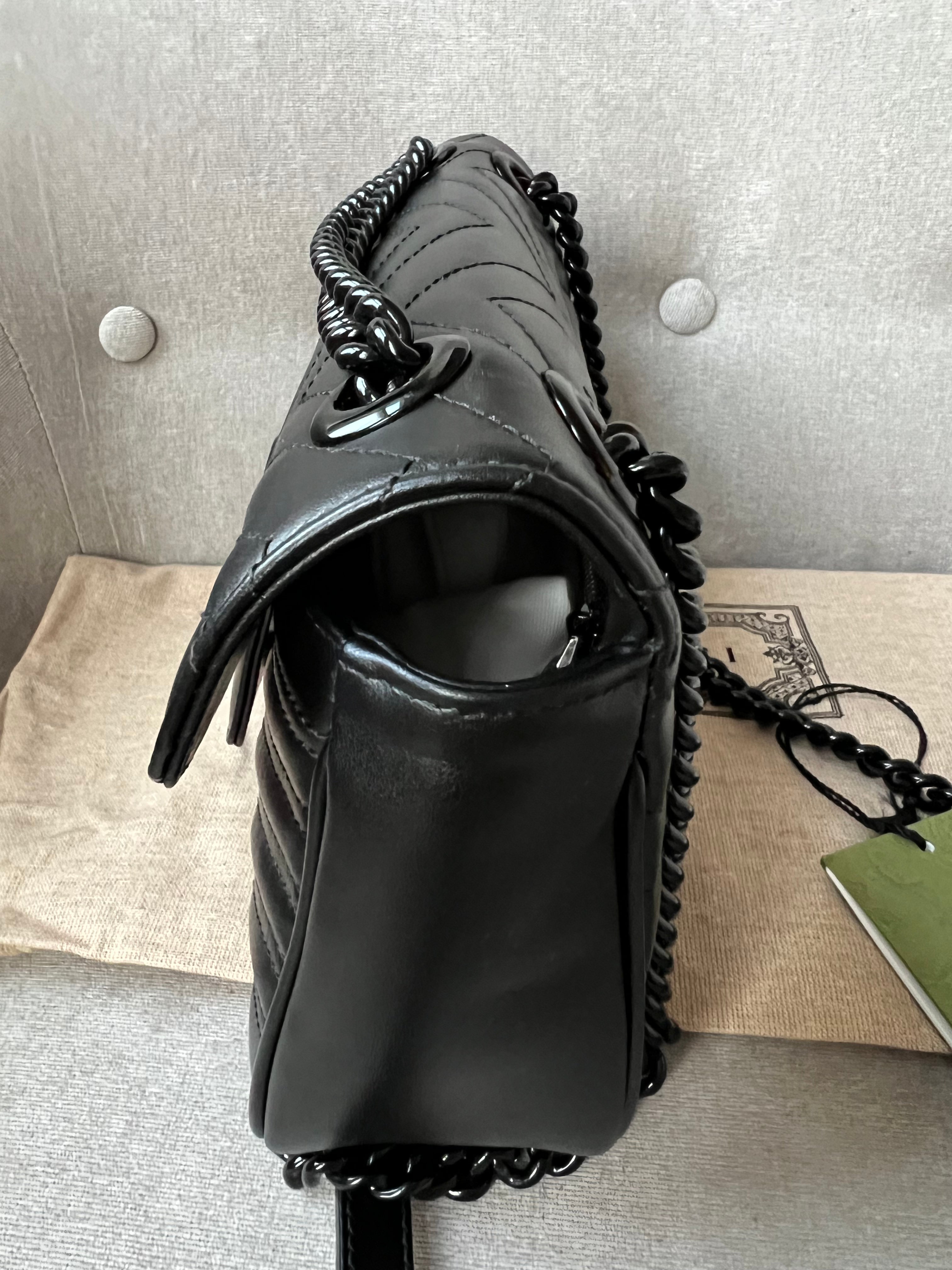 Gucci GG Black Marmont Small Shoulder Bag (RRP £1800)
