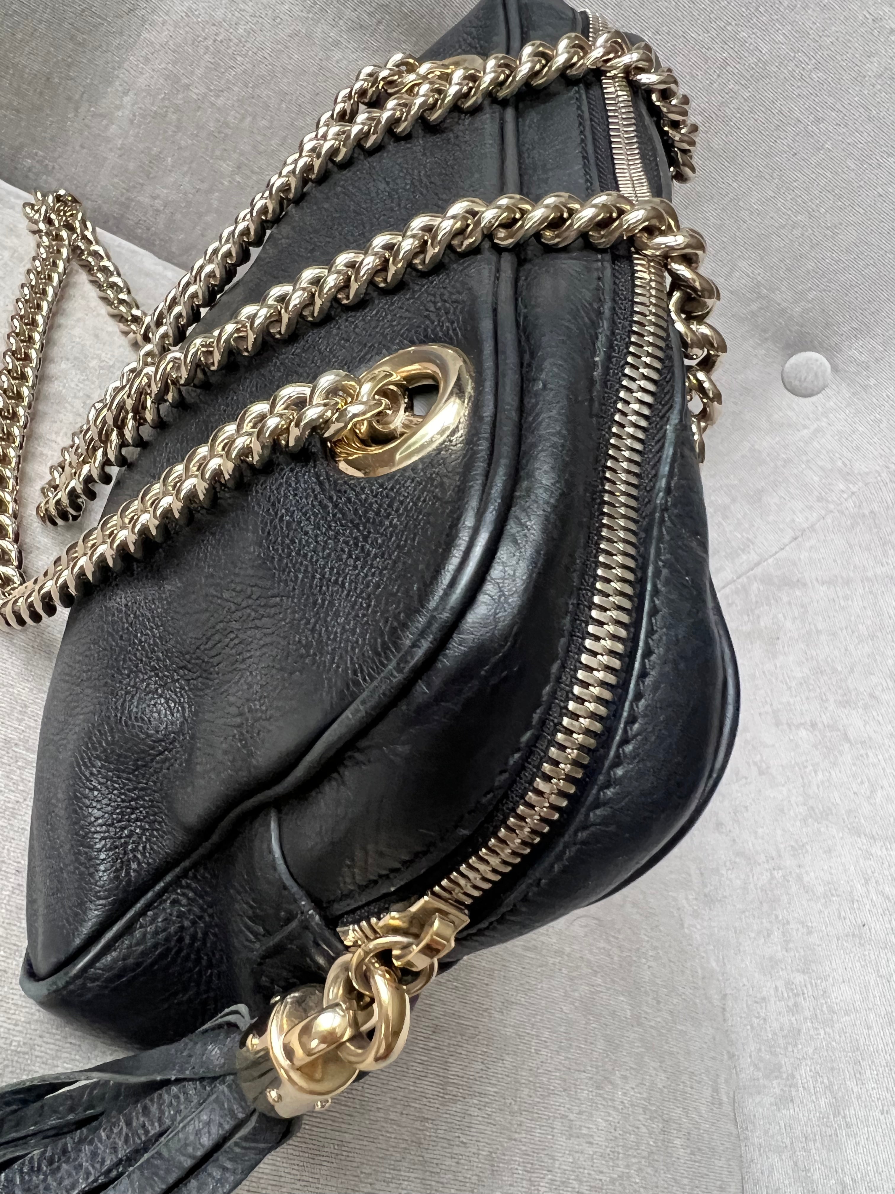 Gucci Black Small Soho Chain Tote