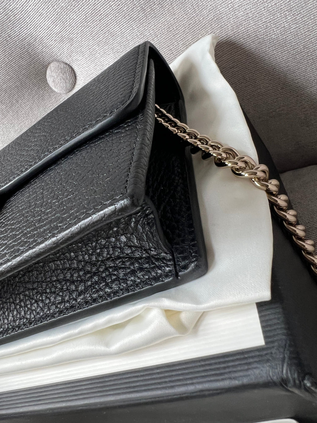Gucci Black Interlocking Chain Wallet