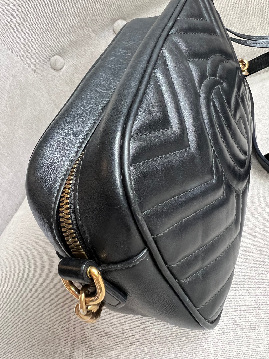Gucci GG Black Marmont Small Shoulder Bag