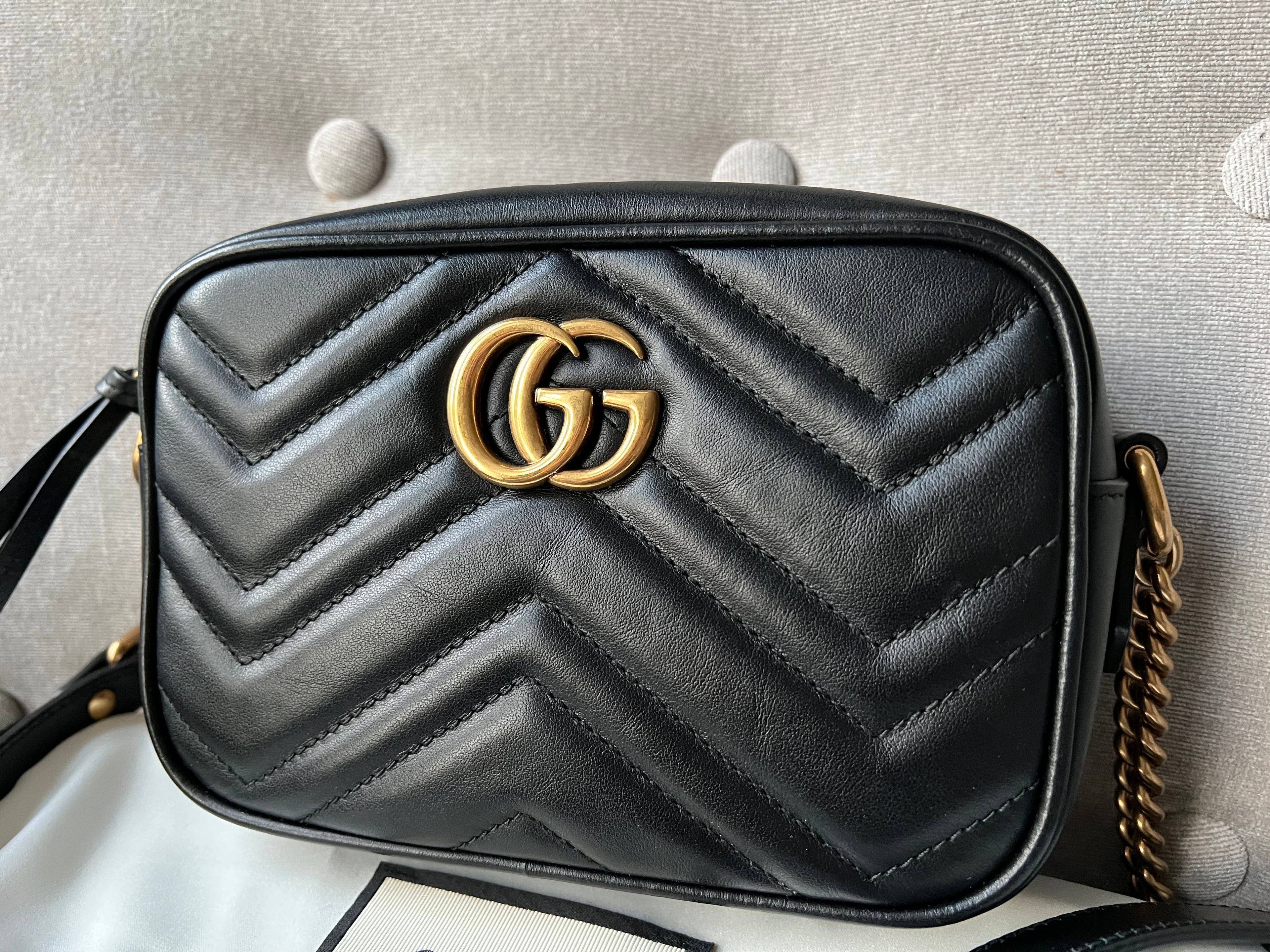 Gucci GG Black Marmont Mini Shoulder Bag (RRP £1,160)