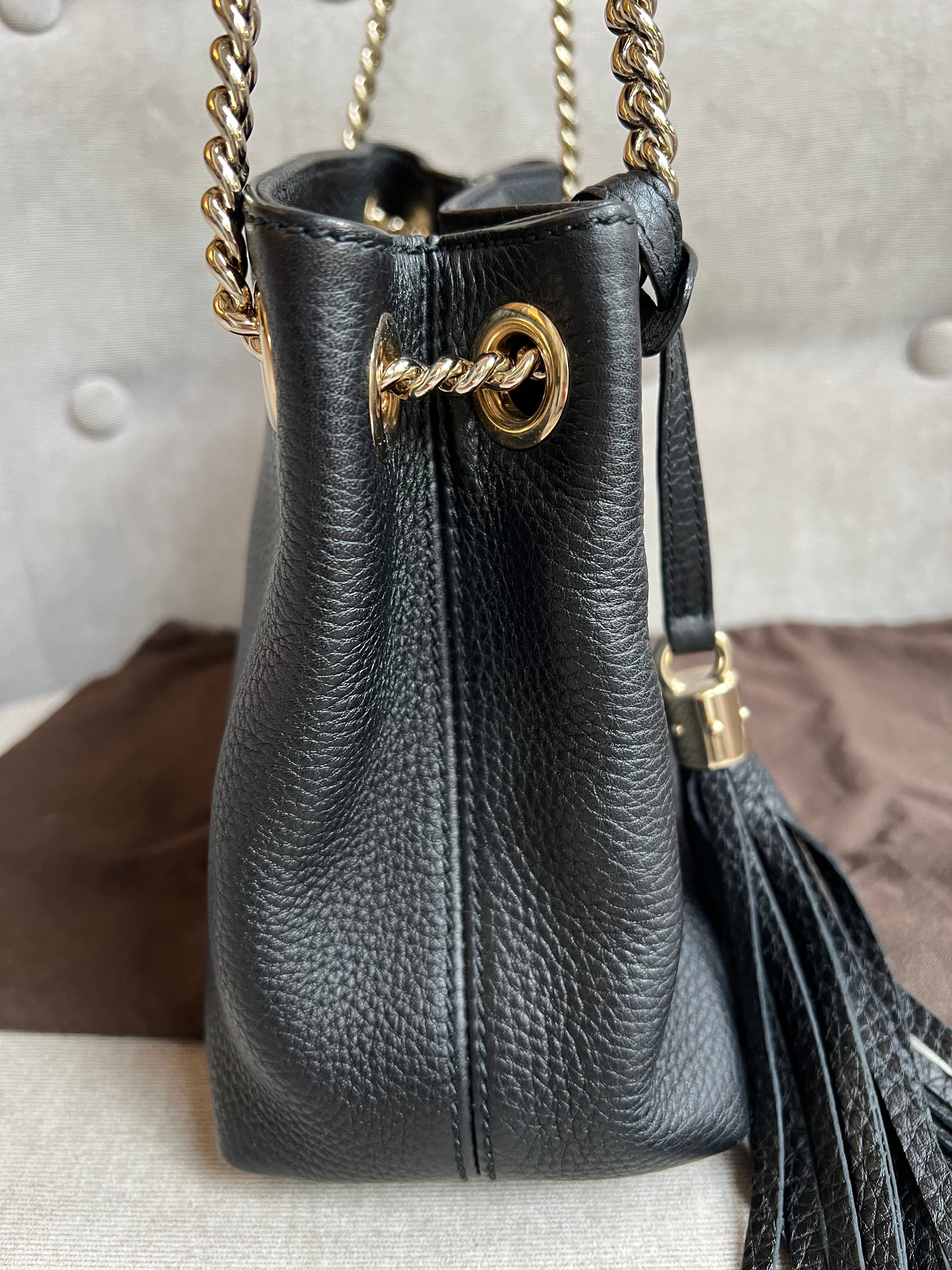 Gucci Black Mini Soho Chain Tote