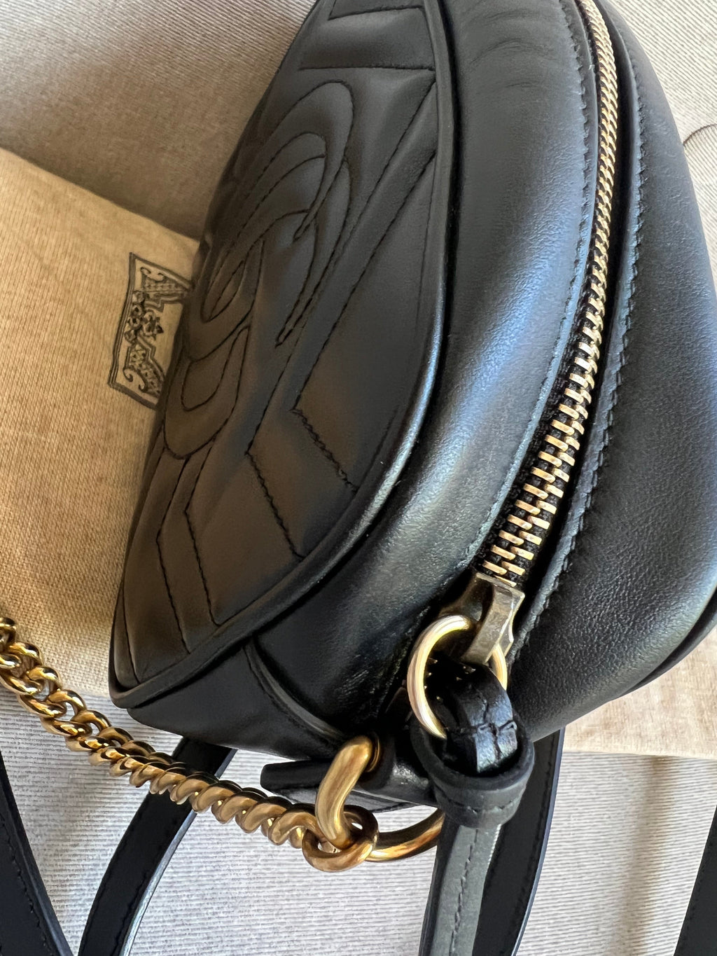Gucci GG Black Marmont Mini Shoulder Bag